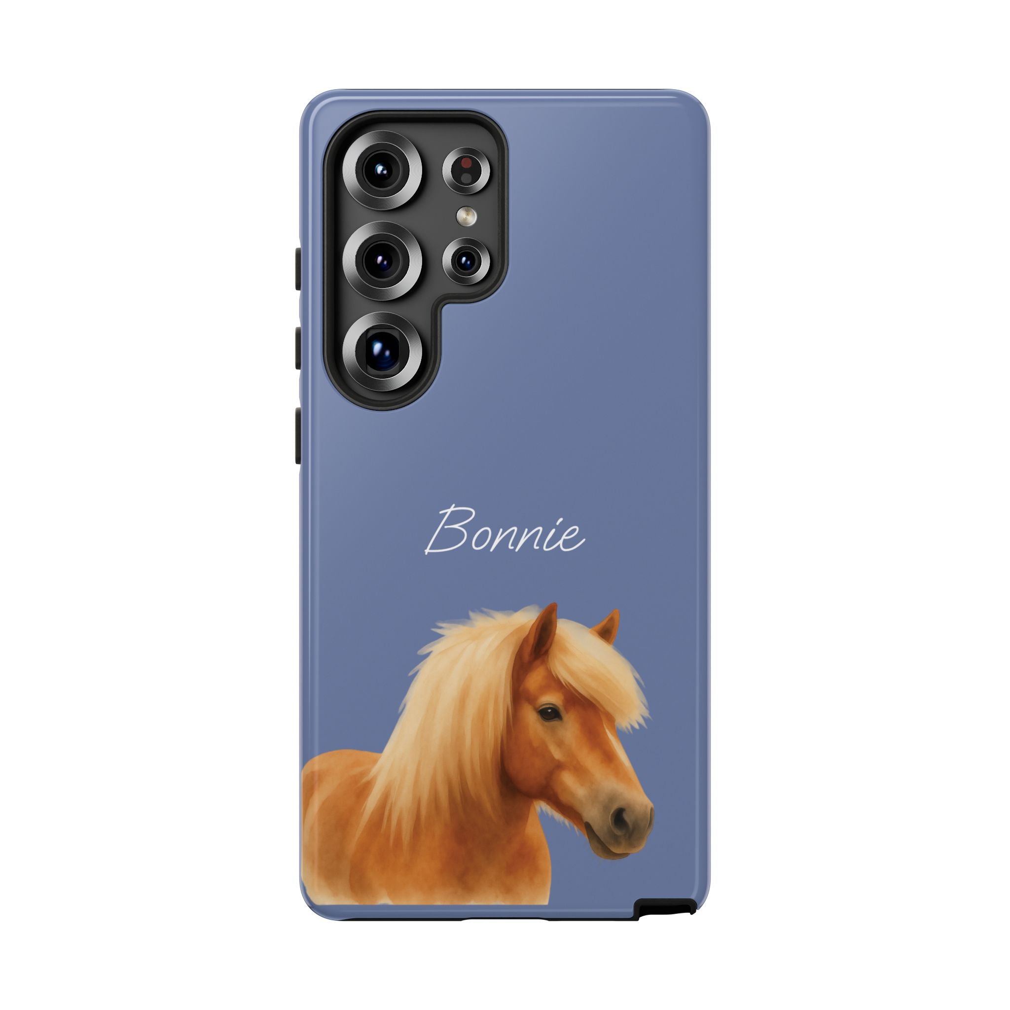 PET AQUARELL DUSTY BLUE – Personalisierte Handyhülle mit Dual-Layer-Schutz