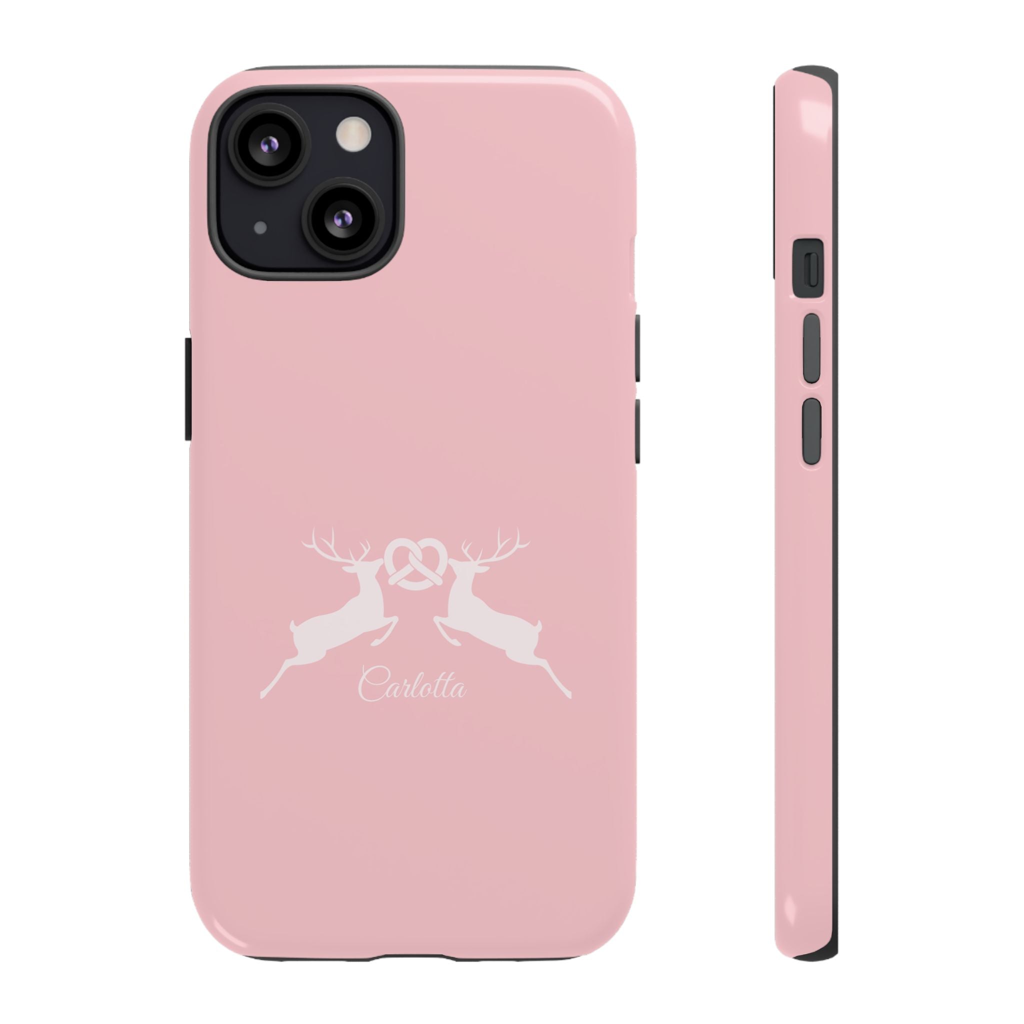 HIRSCH ROSE – Personalisierte Handyhülle mit Dual-Layer-Schutz