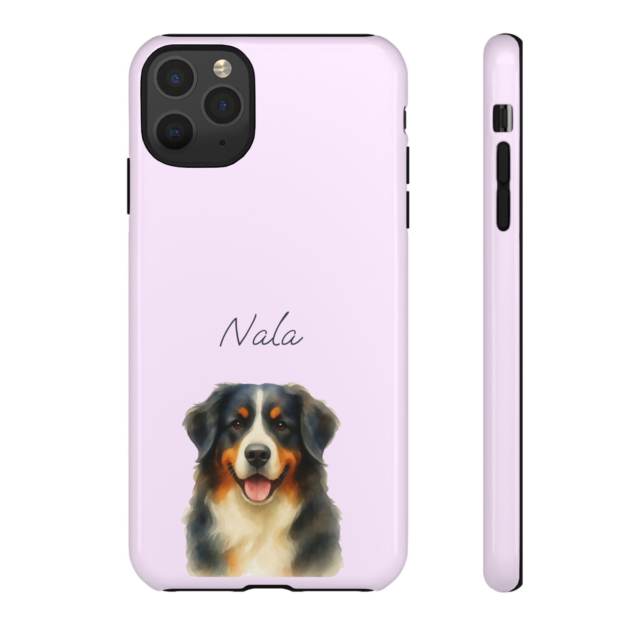 Pet Aquarell Lavendel – Personalisierte Handyhülle mit Dual-Layer-Schutz