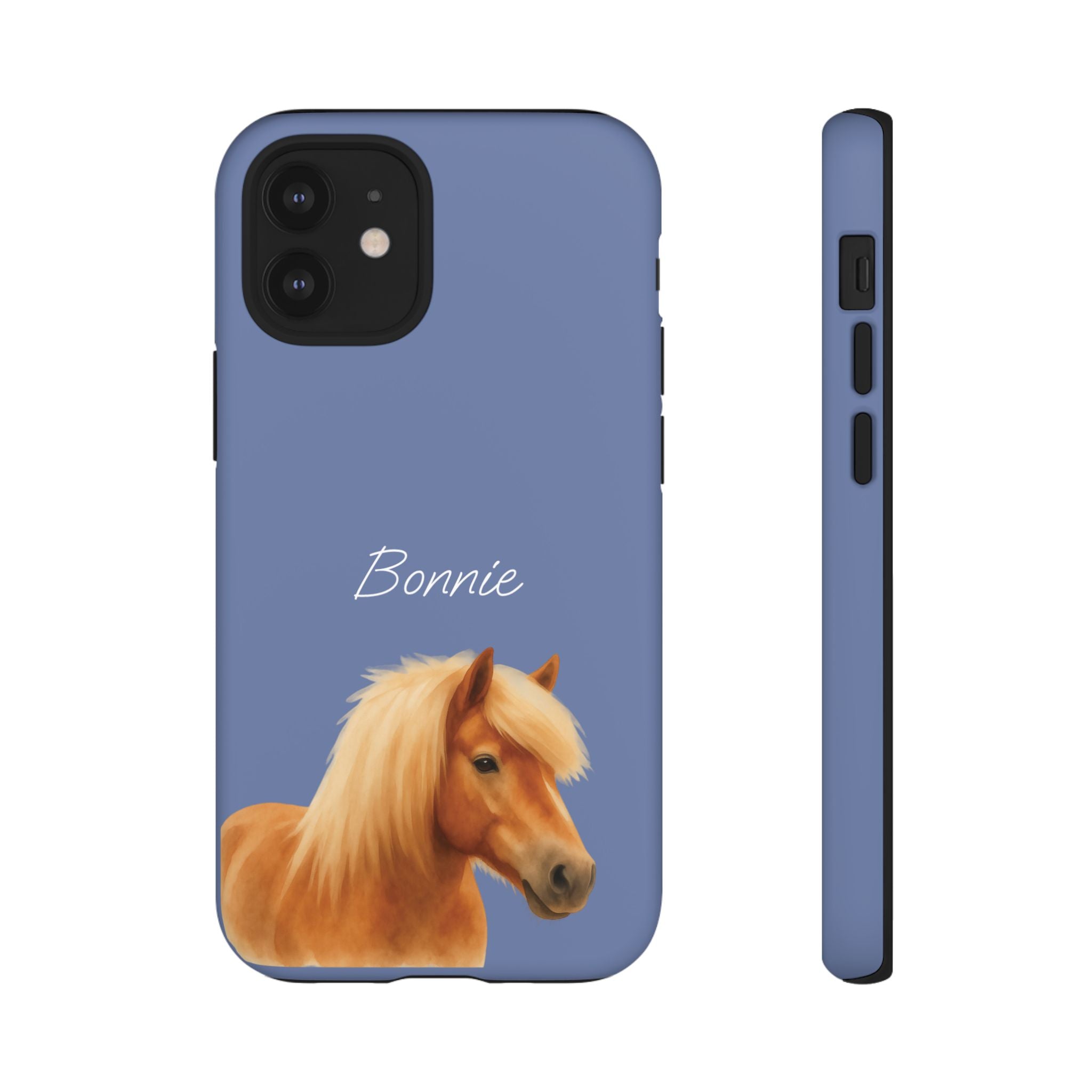 PET AQUARELL DUSTY BLUE – Personalisierte Handyhülle mit Dual-Layer-Schutz