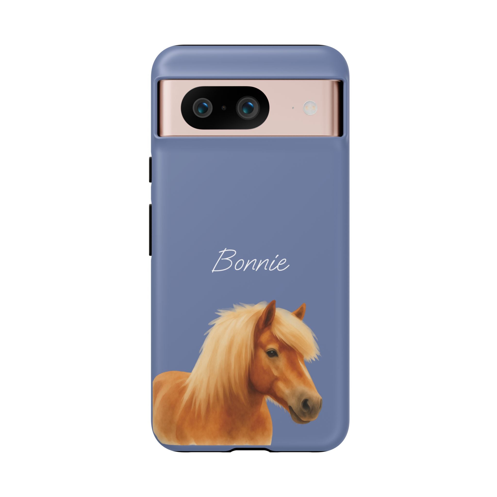 PET AQUARELL DUSTY BLUE – Personalisierte Handyhülle mit Dual-Layer-Schutz