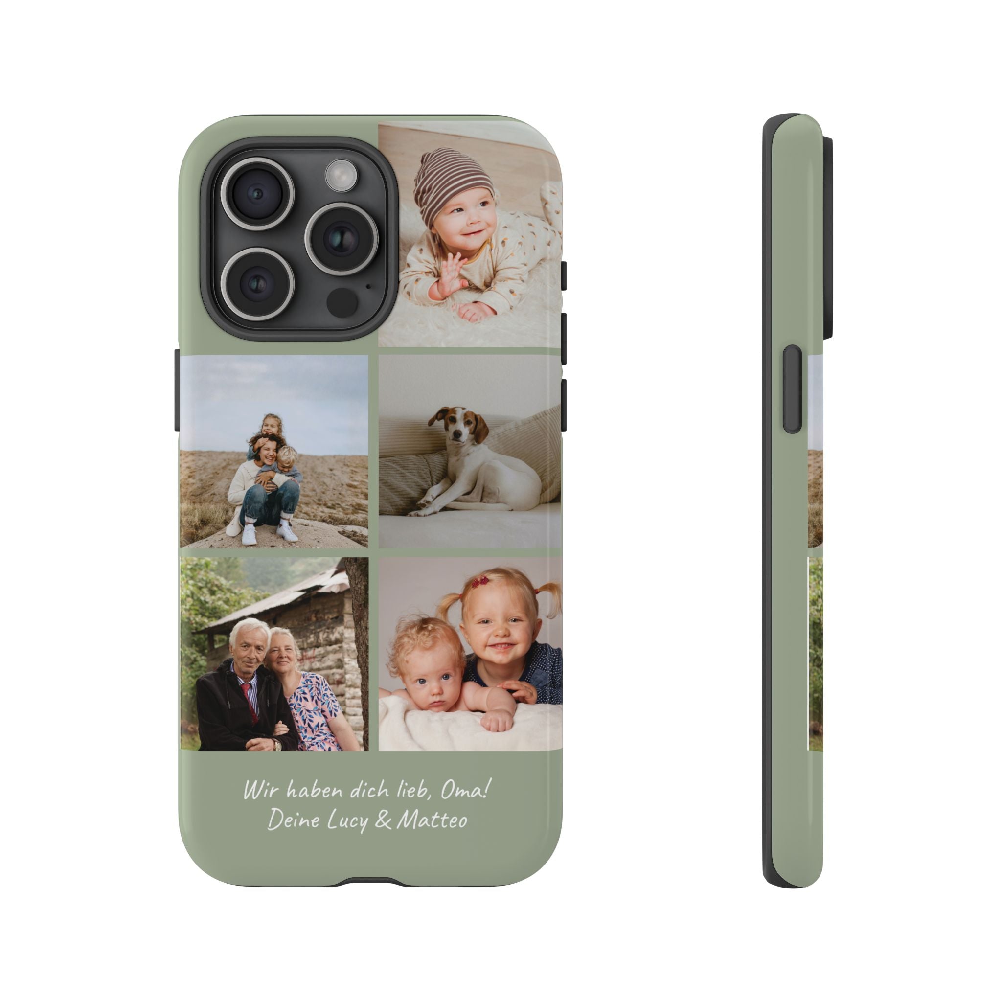 SALBEI PHOTO COLLAGE – Personalisierte Foto Handyhülle mit Dual-Layer-Schutz