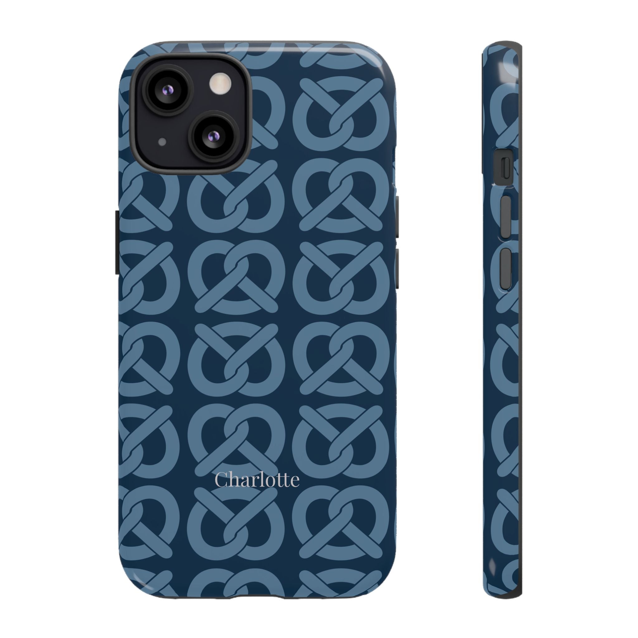 BREZN MONOGRAMM NACHTBLAU – Personalisierte Handyhülle mit Dual-Layer-Schutz