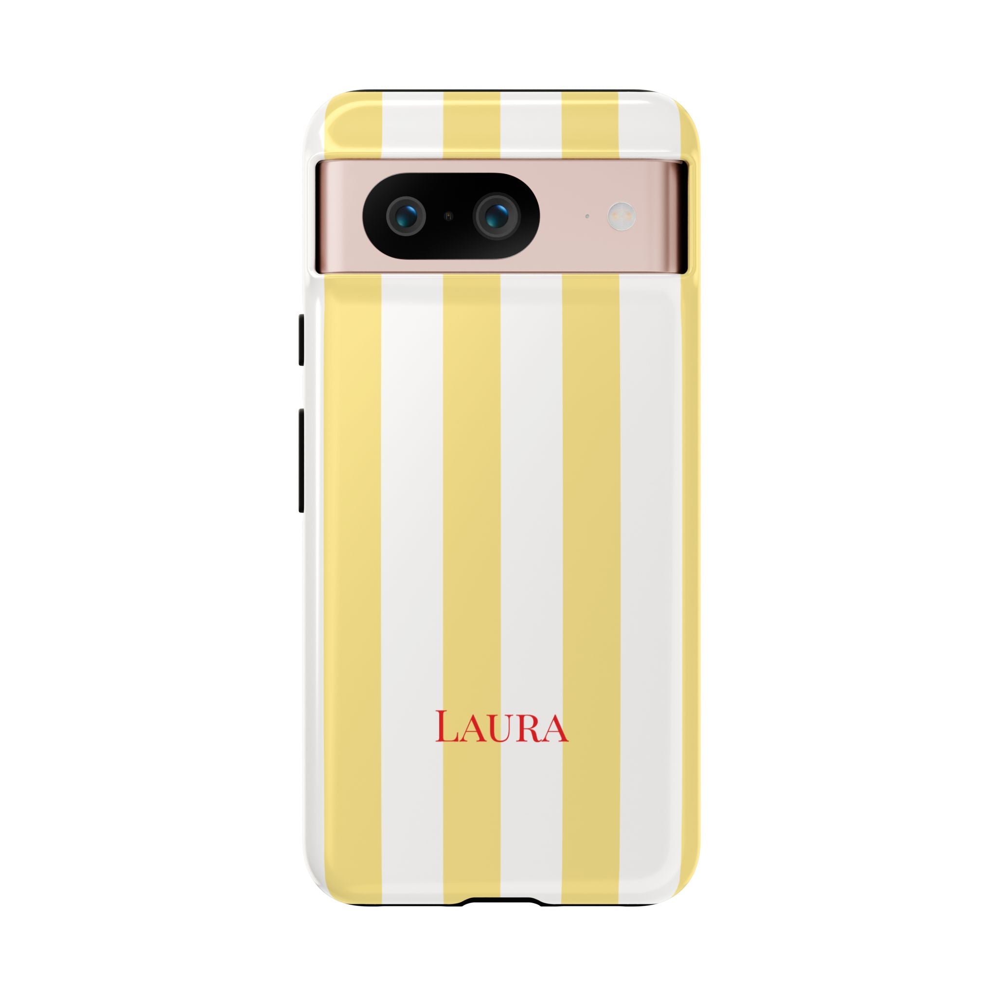YELLOW STRIPES – Personalisierte Handyhülle mit Dual-Layer-Schutz