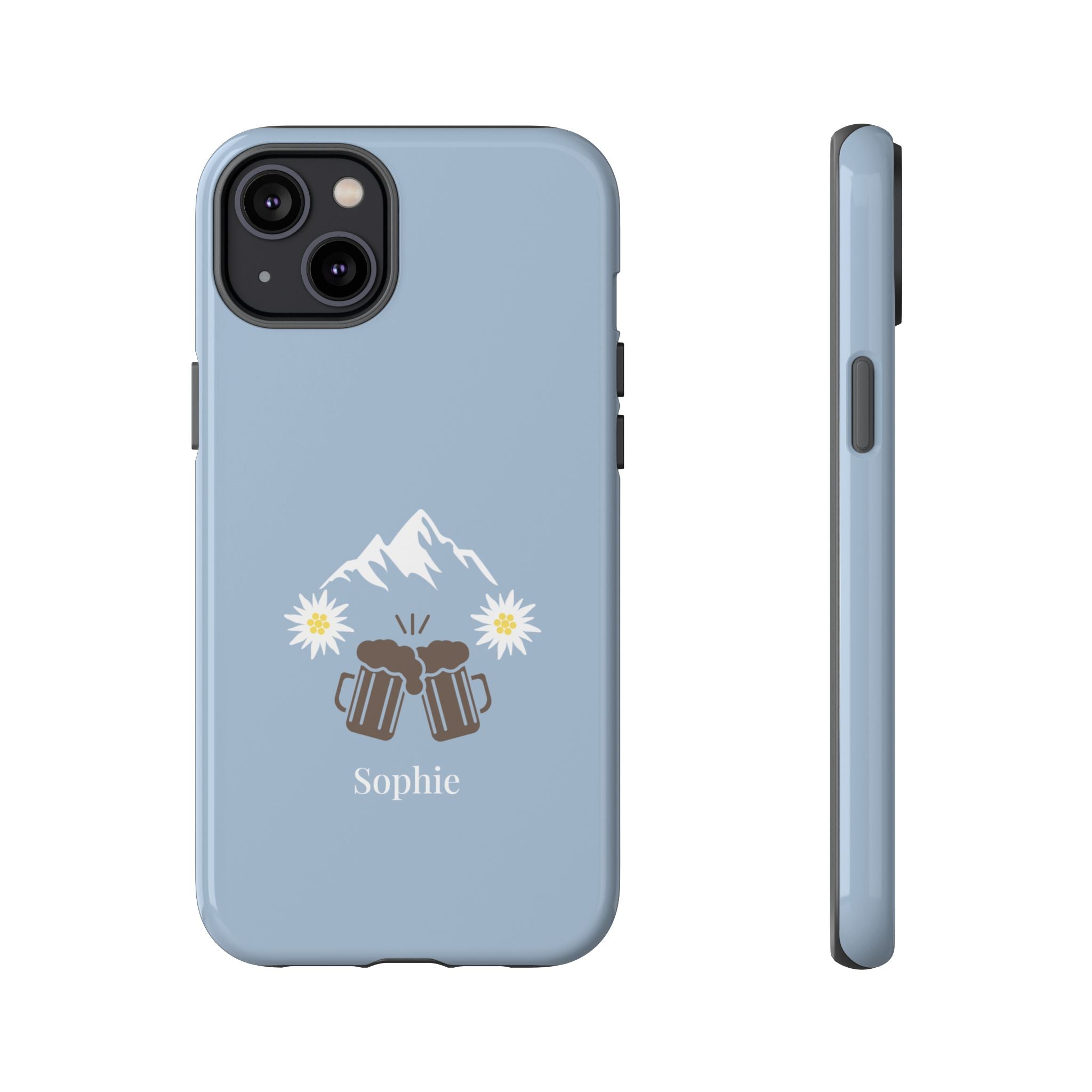 O'ZAPFT PASTELLBLAU – Personalisierte Handyhülle mit Dual-Layer-Schutz