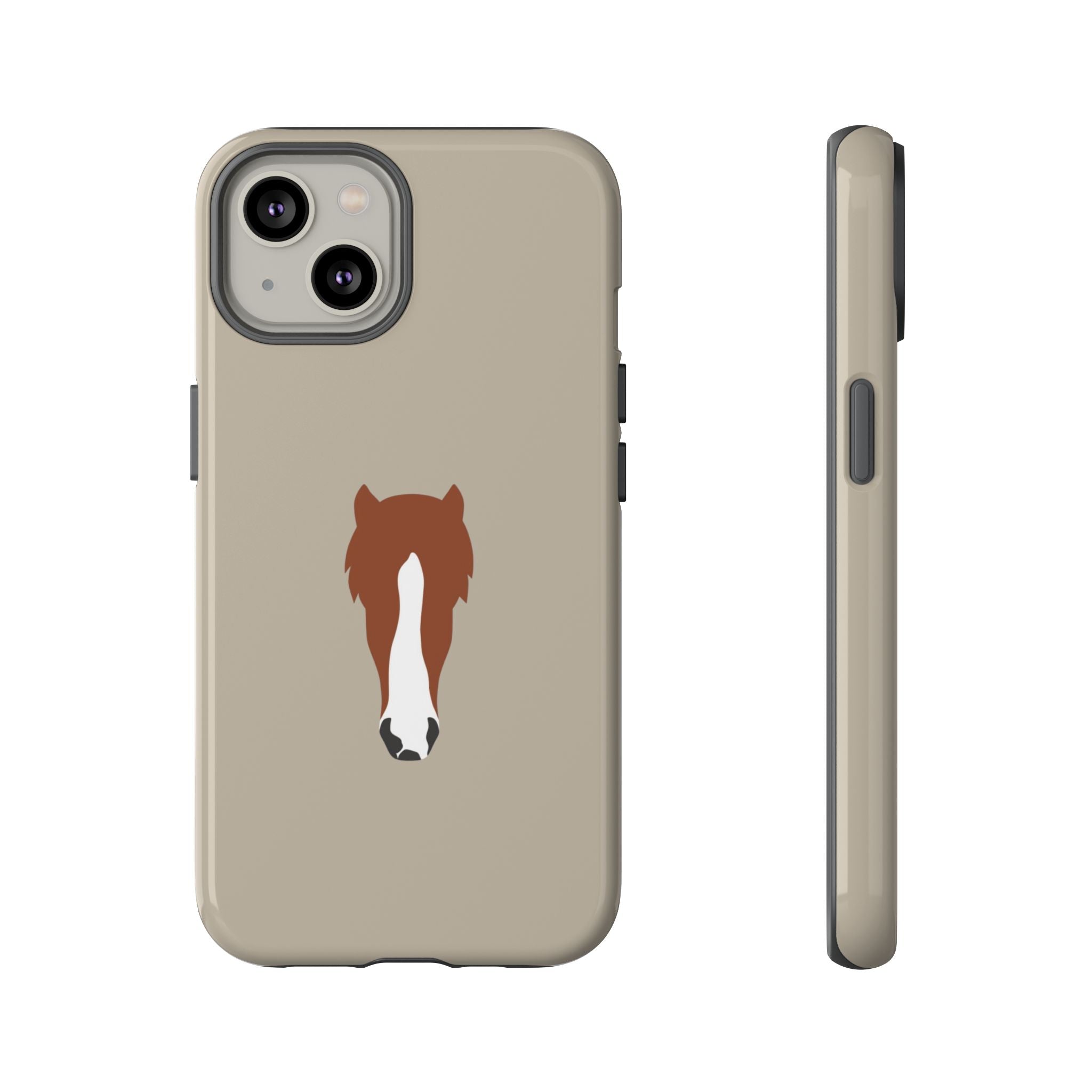 UNIQUE ANIMAL ART EDITION BEIGE – Personalisierte Handyhülle mit Dual-Layer-Schutz
