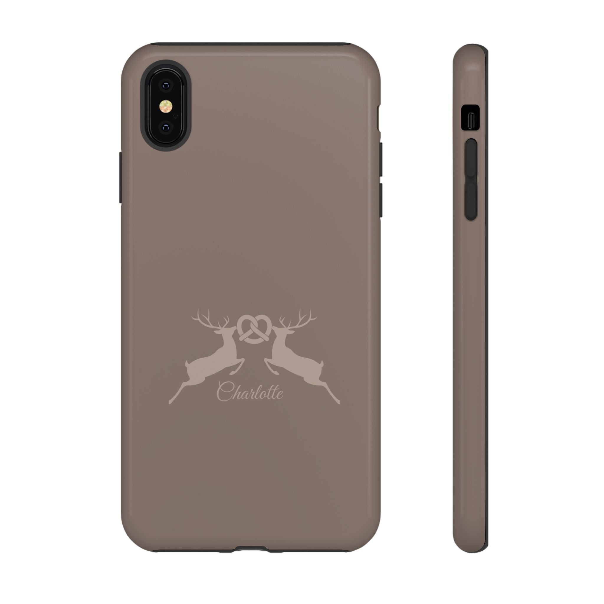 HIRSCH MOCCA – Personalisierte Handyhülle mit Dual-Layer-Schutz