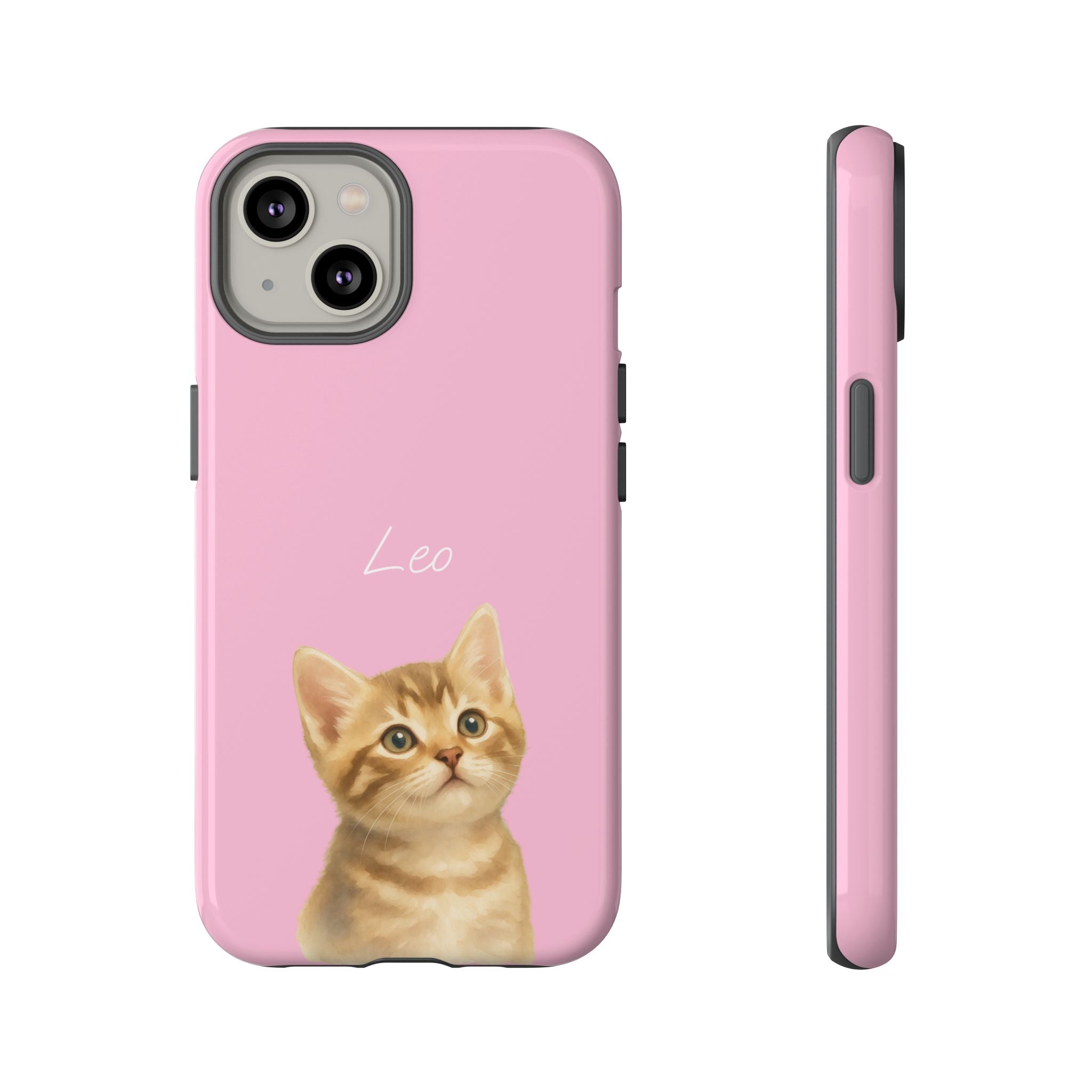 PET AQUARELL PINK – Personalisierte Handyhülle mit Dual-Layer-Schutz