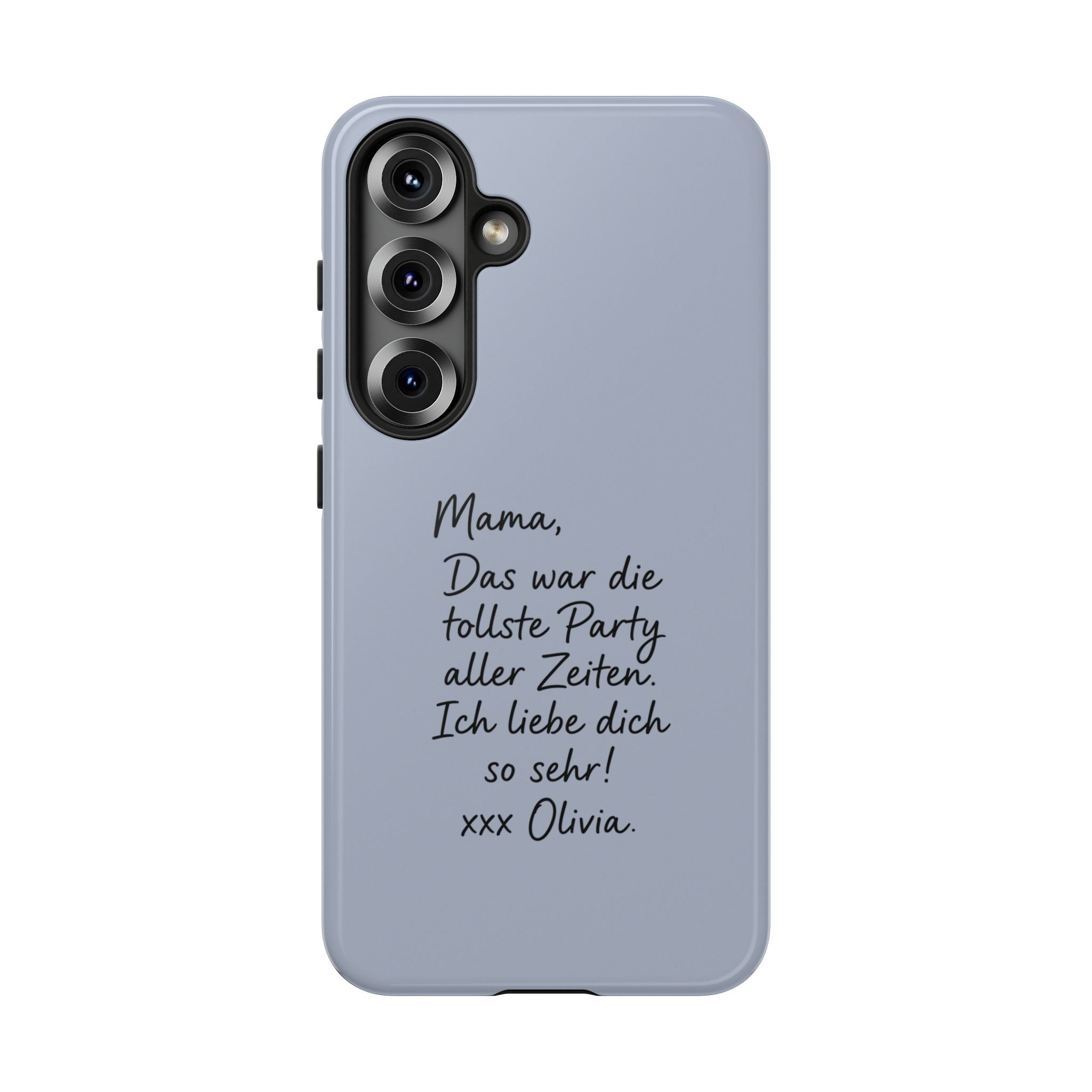 DUSTY BLUE HANDWRITTEN NOTE – Personalisierte Handyhülle mit Dual-Layer-Schutz