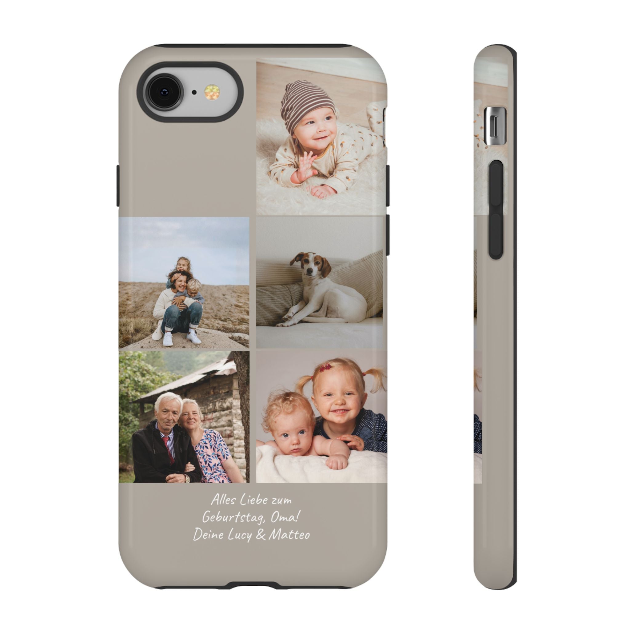 BEIGE COLLAGE – Personalisierte Foto Handyhülle mit Dual-Layer-Schutz