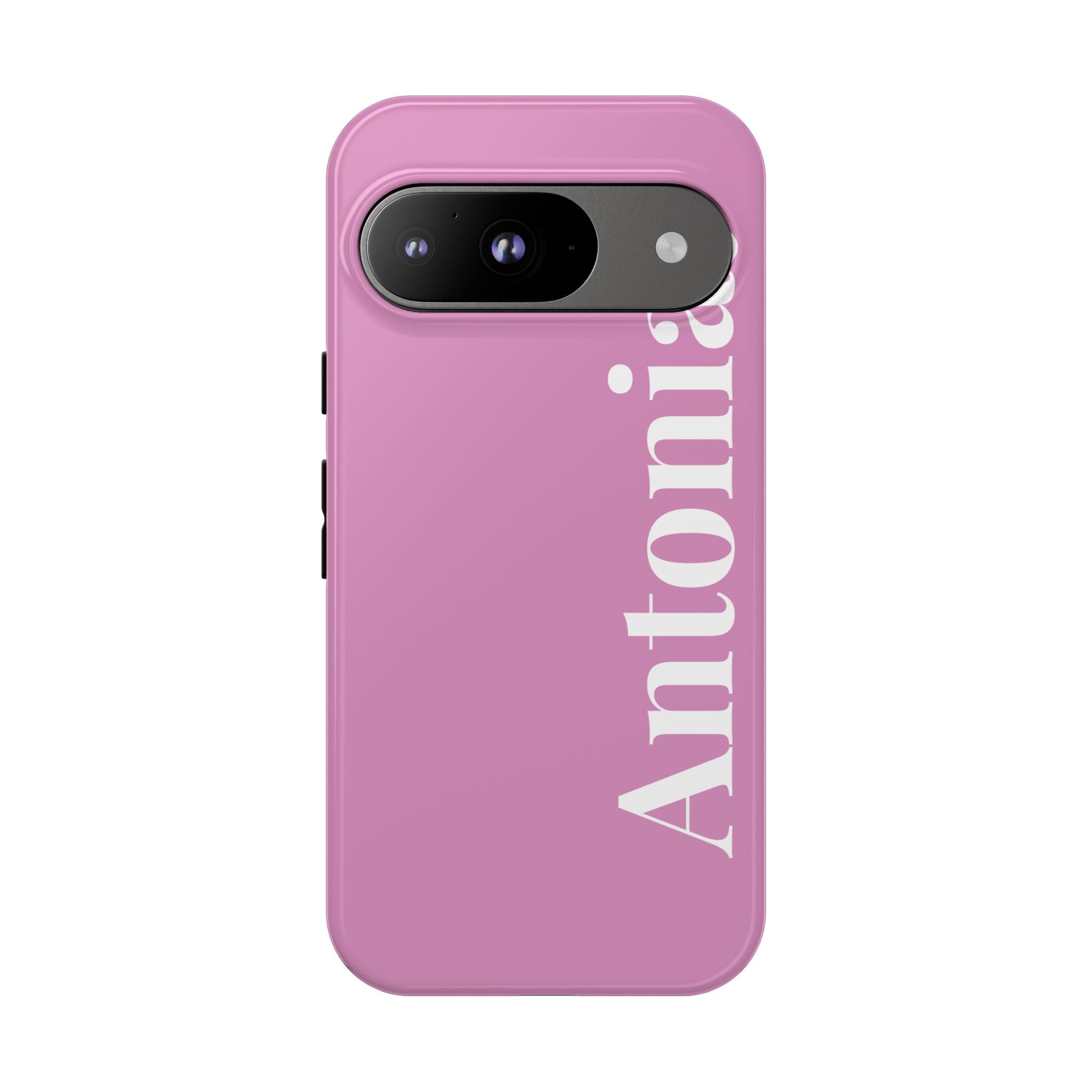 PINK BOLD NAME – Personalisierte Handyhülle mit Dual-Layer-Schutz