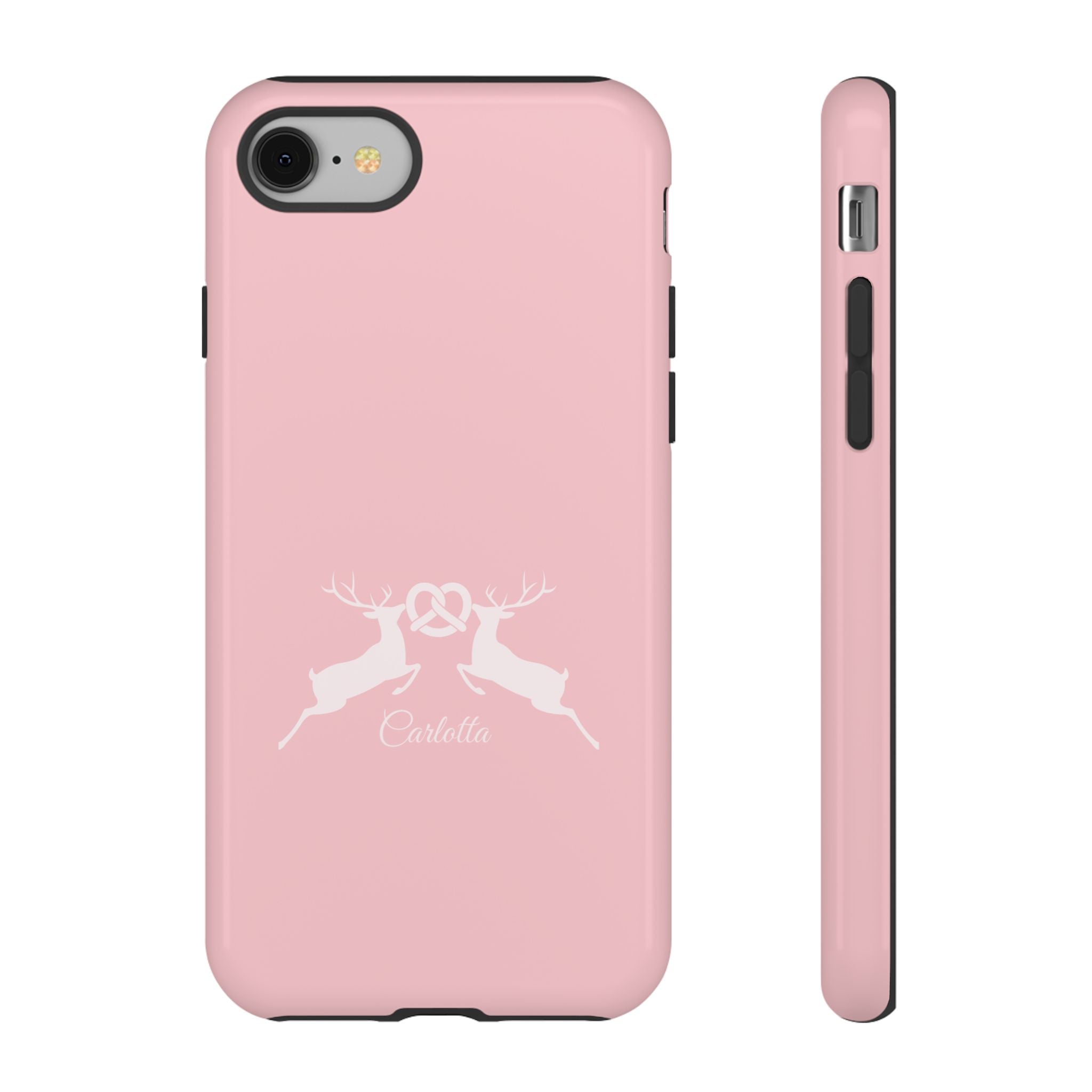 HIRSCH ROSE – Personalisierte Handyhülle mit Dual-Layer-Schutz