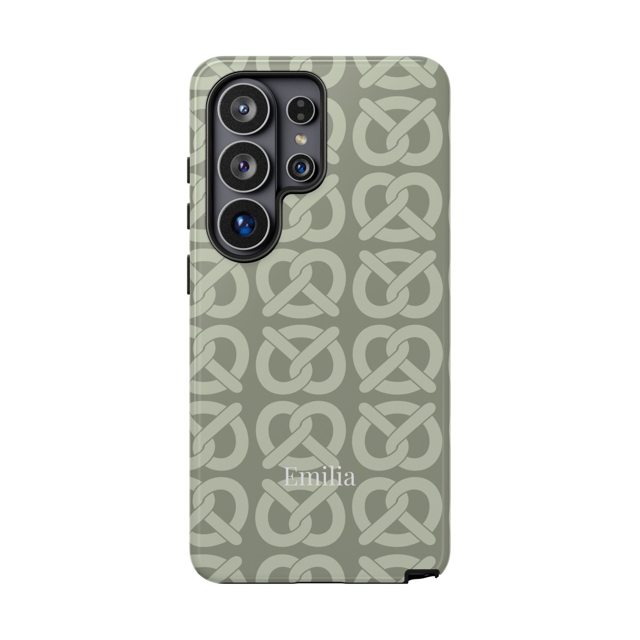 BREZN MONOGRAMM SALBEI – Personalisierte Handyhülle mit Dual-Layer-Schutz