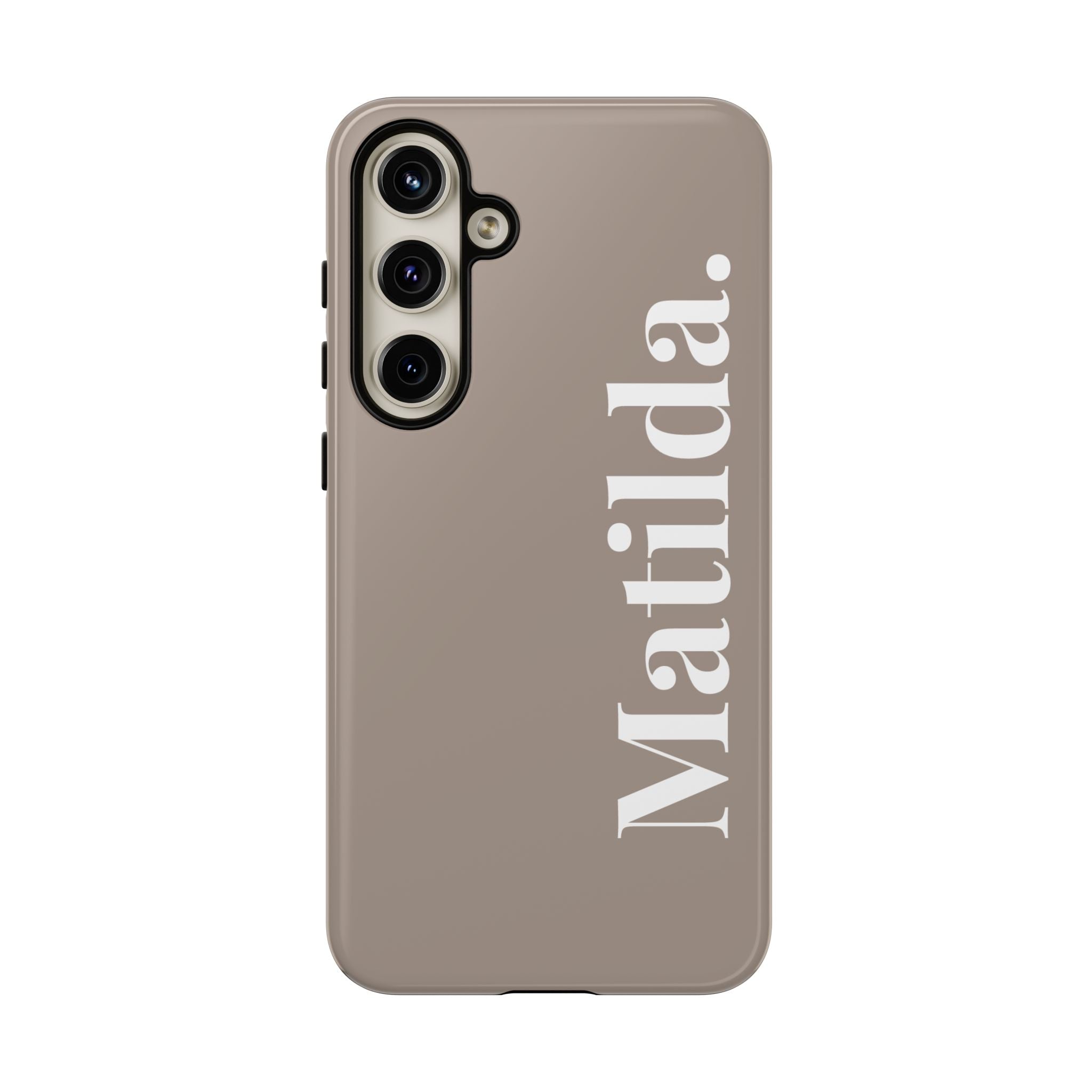 MOCCA BOLD NAME – Personalisierte Handyhülle mit Dual-Layer-Schutz