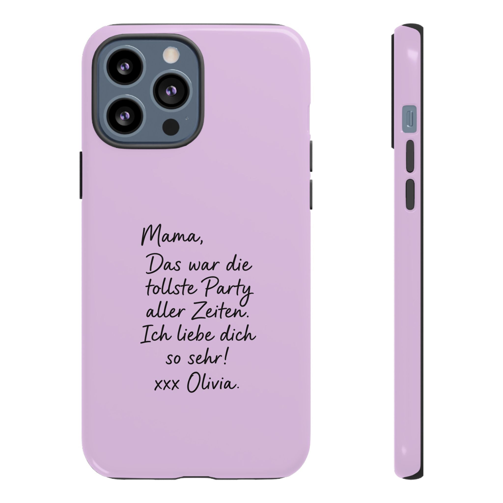 LAVENDEL mit handgeschriebener Notiz – Personalisierte Handyhülle mit Dual-Layer-Schutz