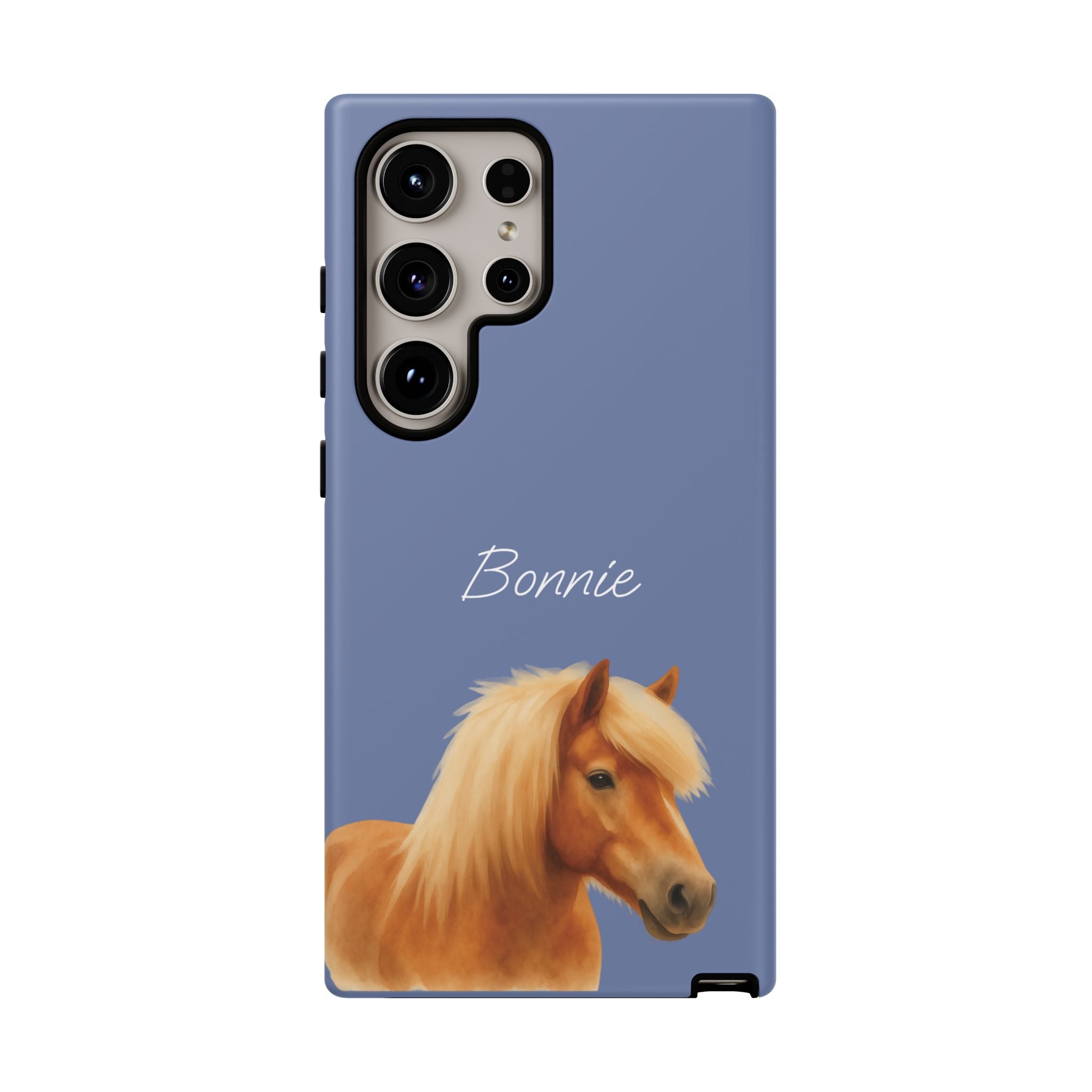 PET AQUARELL DUSTY BLUE – Personalisierte Handyhülle mit Dual-Layer-Schutz