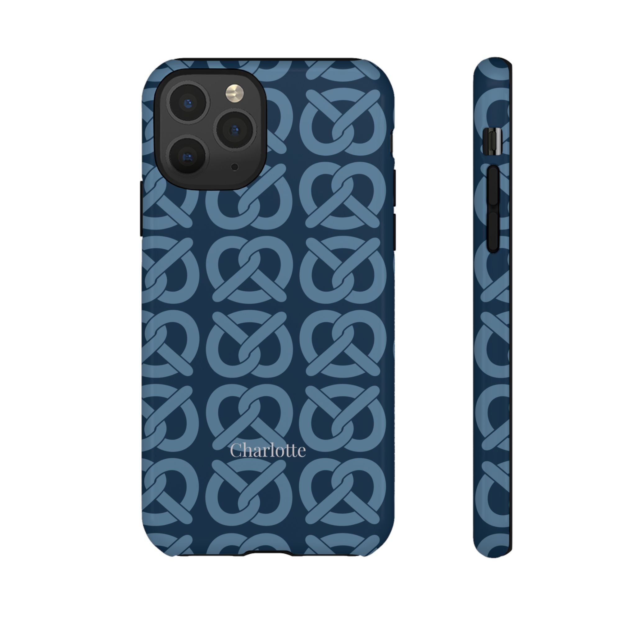 BREZN MONOGRAMM NACHTBLAU – Personalisierte Handyhülle mit Dual-Layer-Schutz