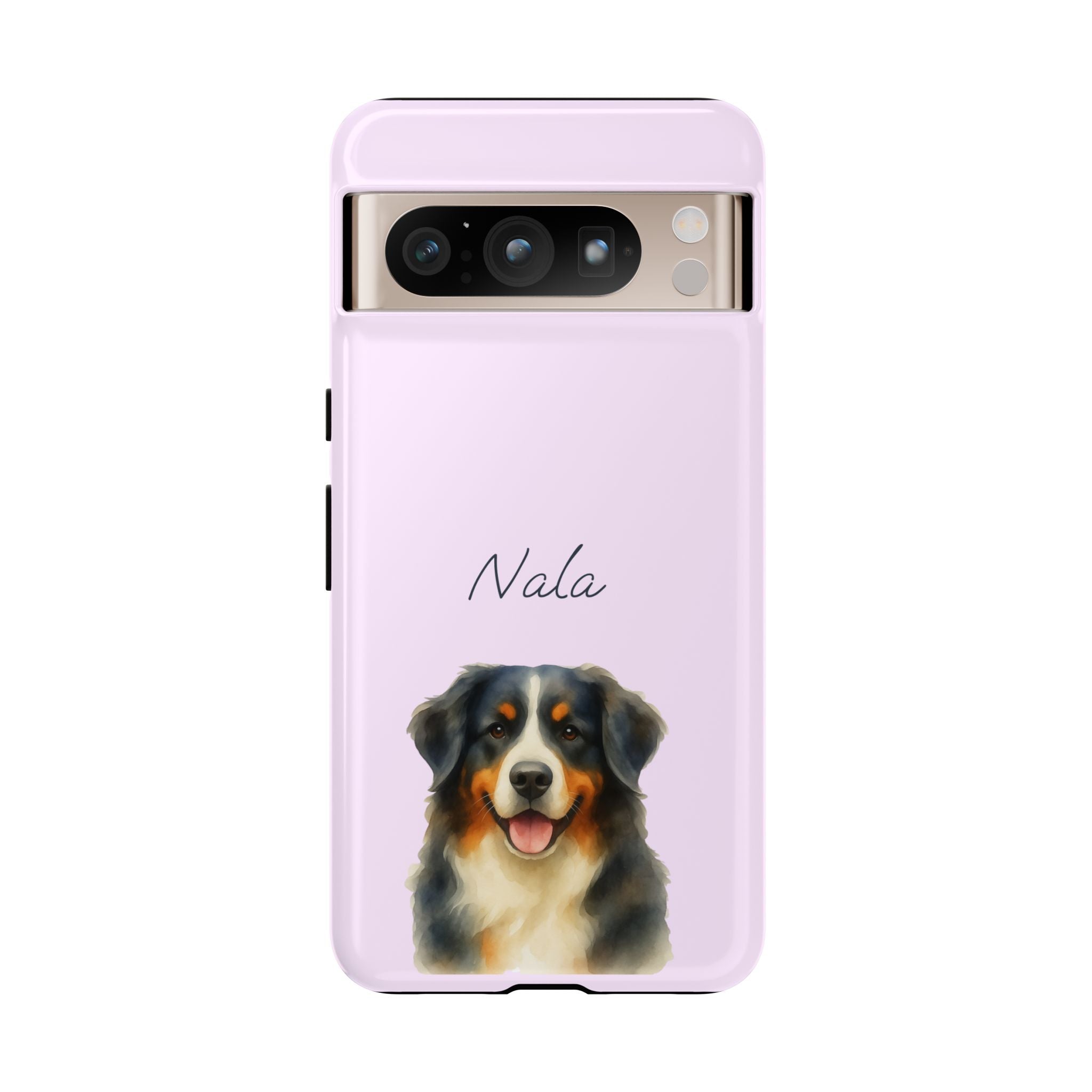Pet Aquarell Lavendel – Personalisierte Handyhülle mit Dual-Layer-Schutz