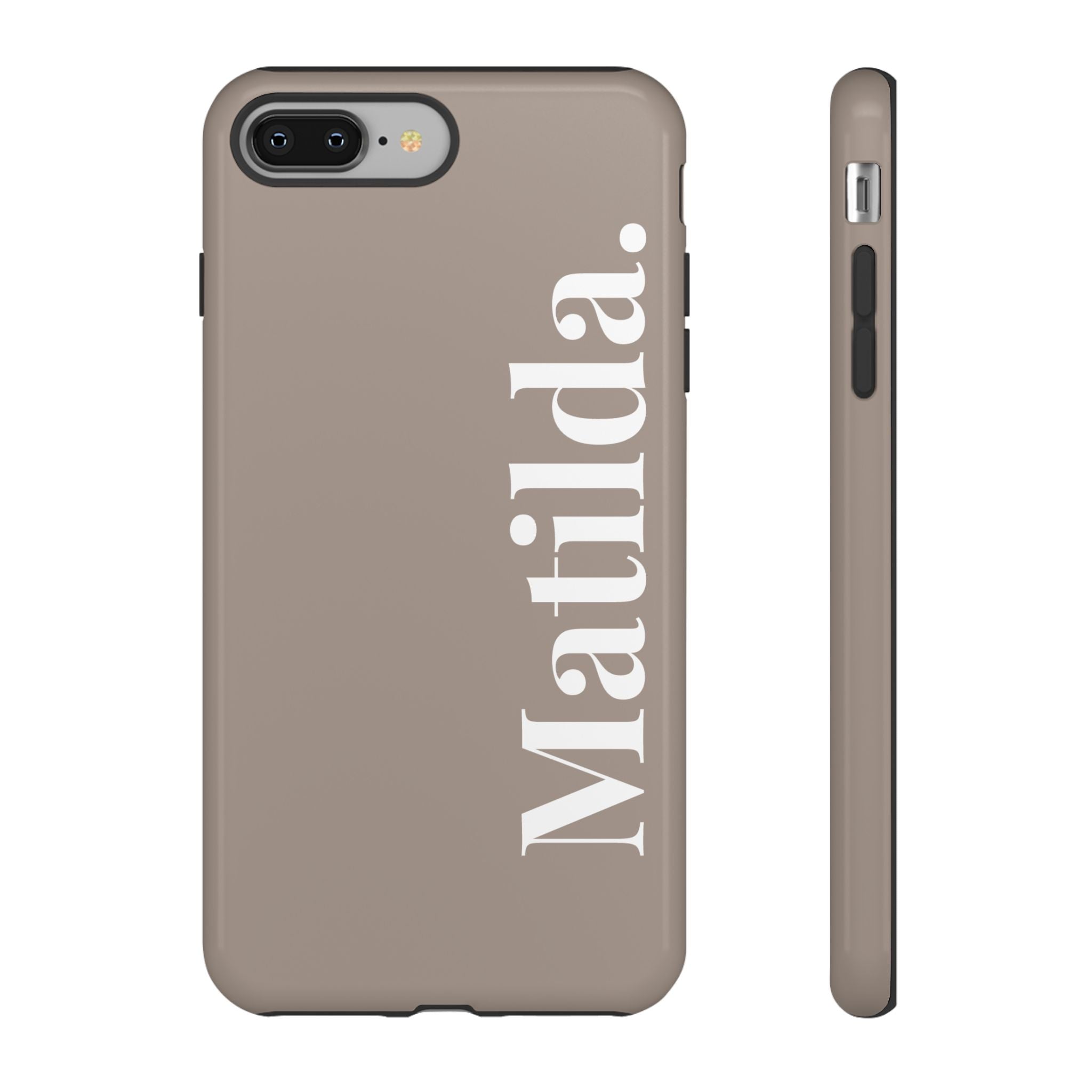 MOCCA BOLD NAME – Personalisierte Handyhülle mit Dual-Layer-Schutz