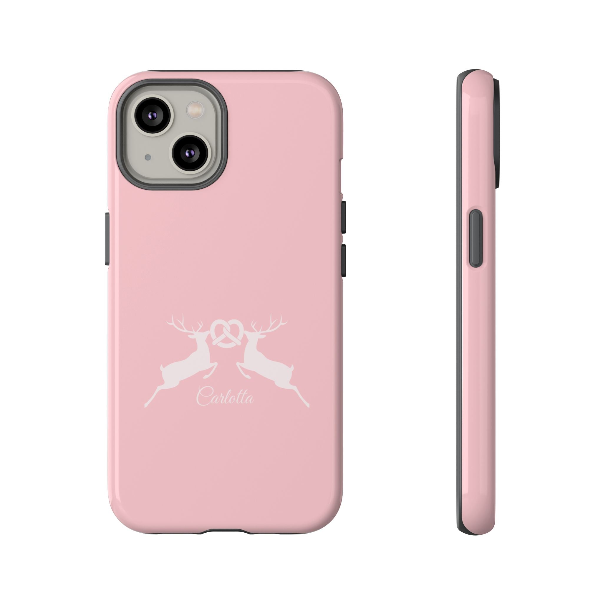 HIRSCH ROSE – Personalisierte Handyhülle mit Dual-Layer-Schutz