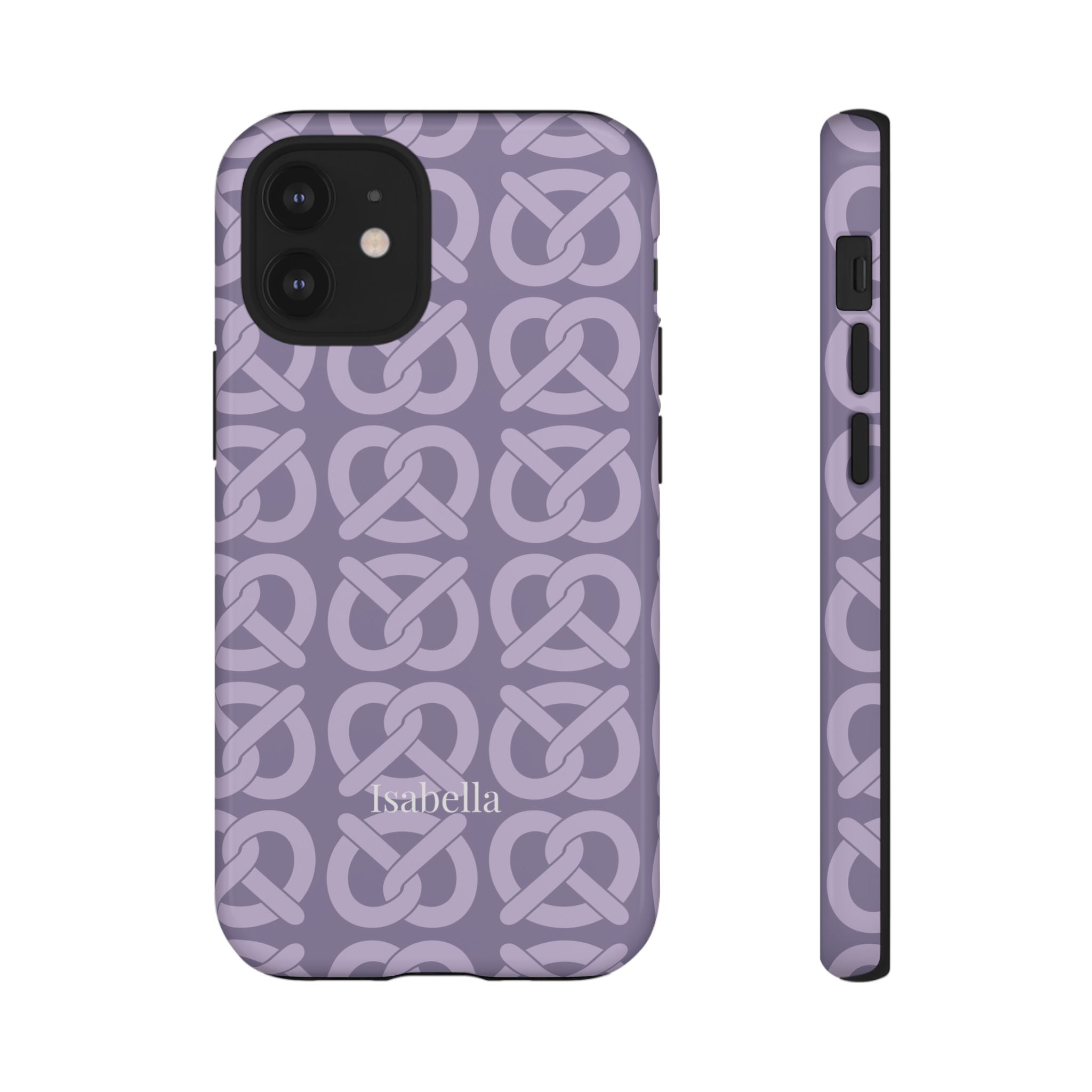 BREZN MONOGRAMM LAVENDEL – Personalisierte Handyhülle mit Dual-Layer-Schutz
