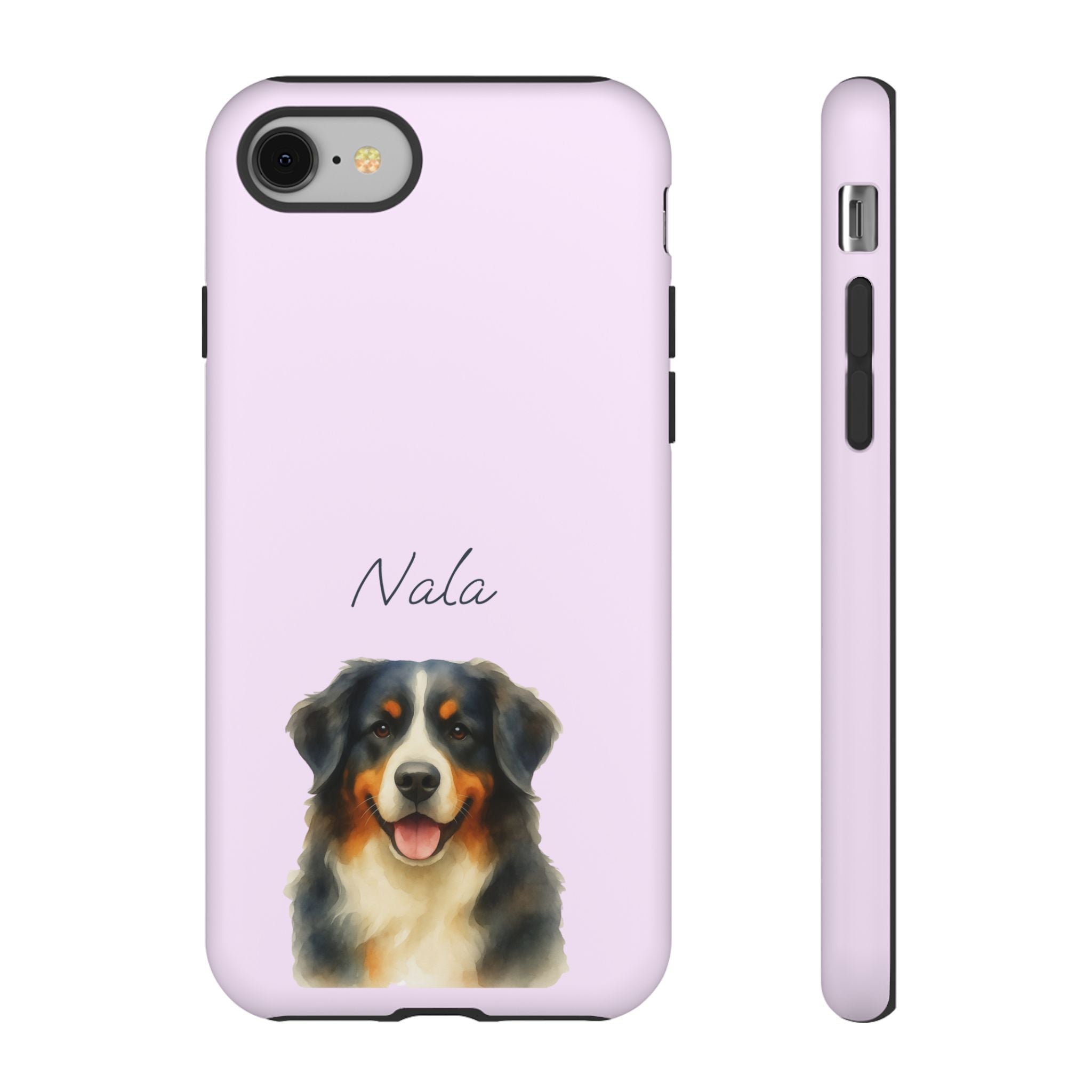 Pet Aquarell Lavendel – Personalisierte Handyhülle mit Dual-Layer-Schutz