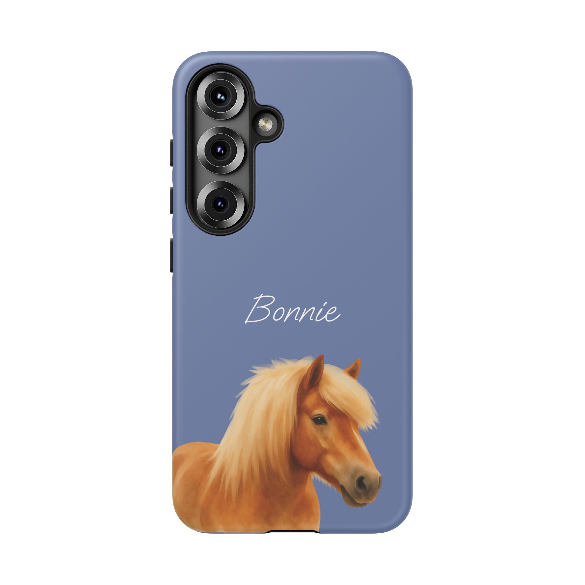 PET AQUARELL DUSTY BLUE – Personalisierte Handyhülle mit Dual-Layer-Schutz