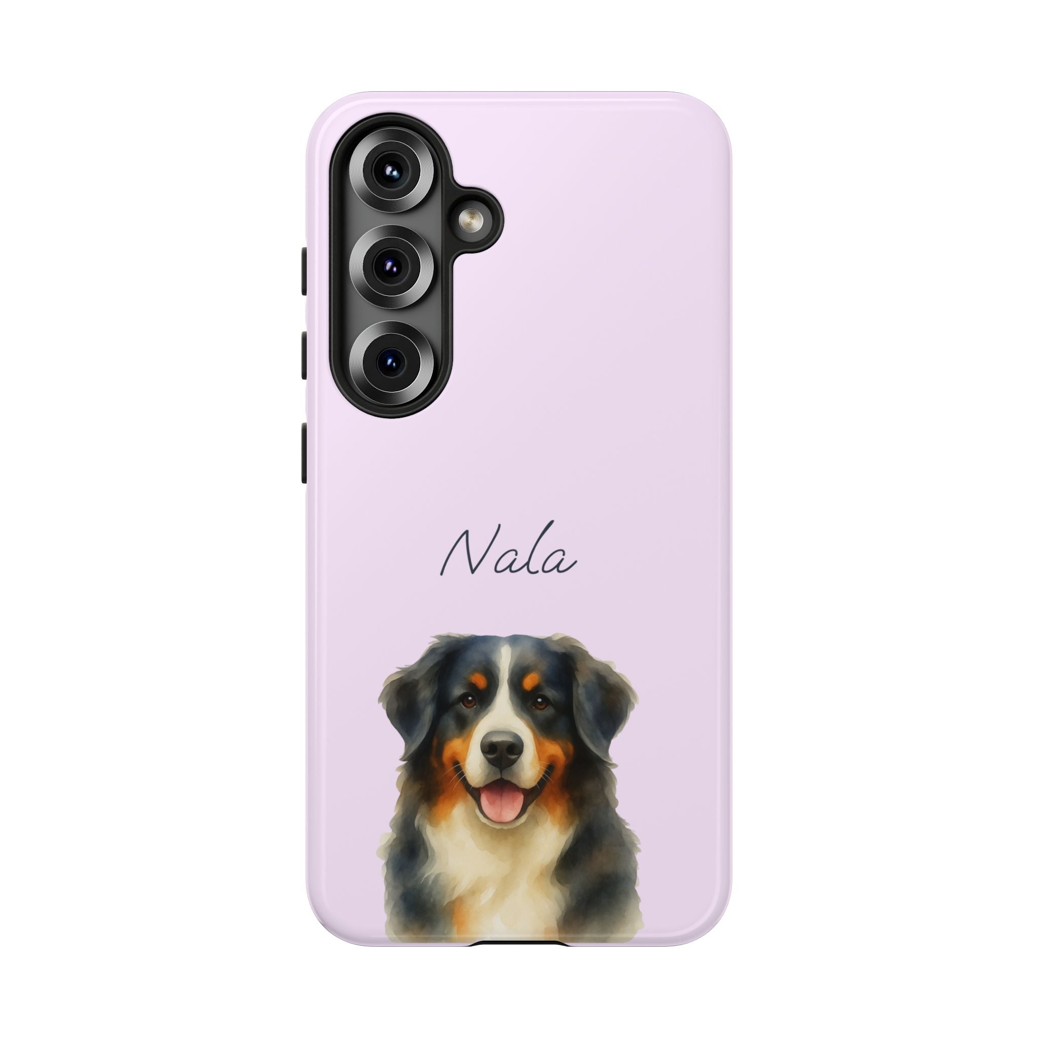 Pet Aquarell Lavendel – Personalisierte Handyhülle mit Dual-Layer-Schutz