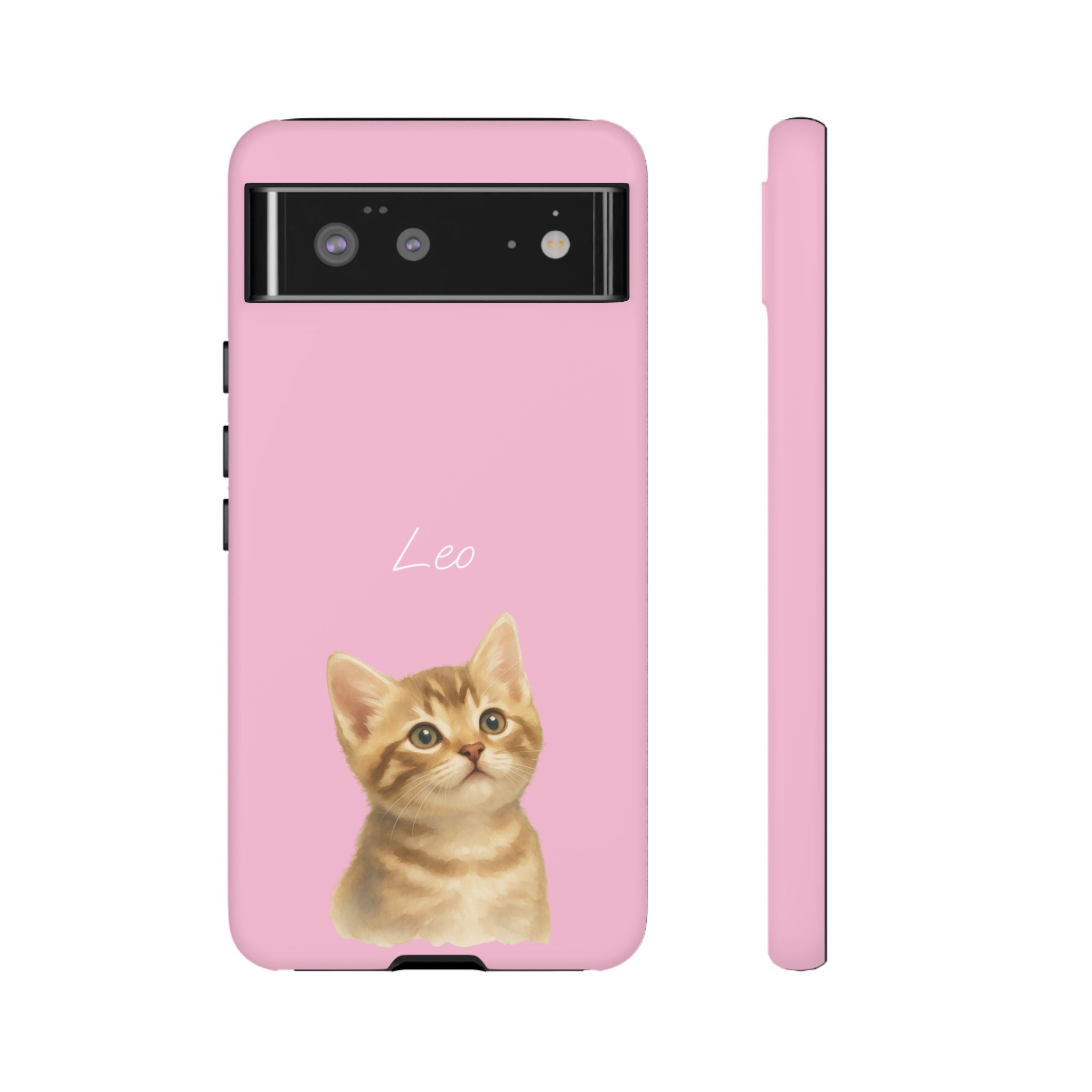 PET AQUARELL PINK – Personalisierte Handyhülle mit Dual-Layer-Schutz