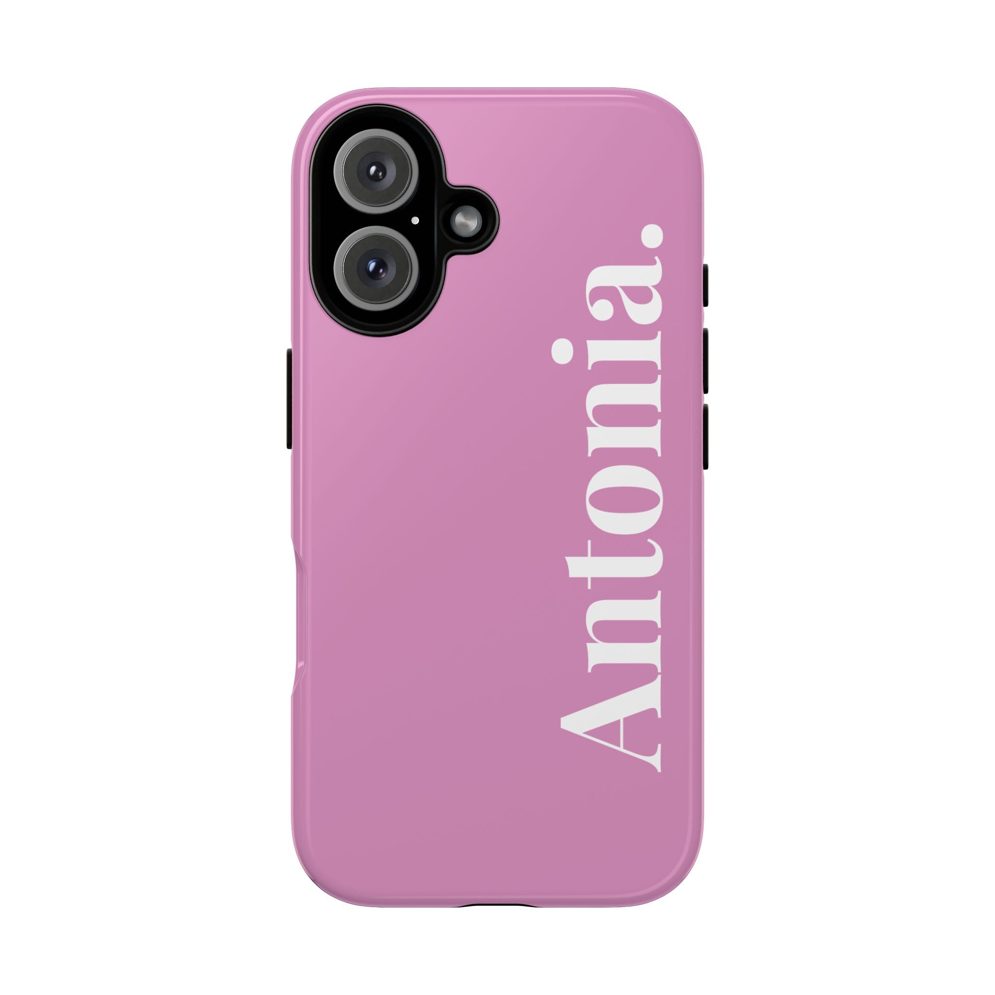 PINK BOLD NAME – Personalisierte Handyhülle mit Dual-Layer-Schutz