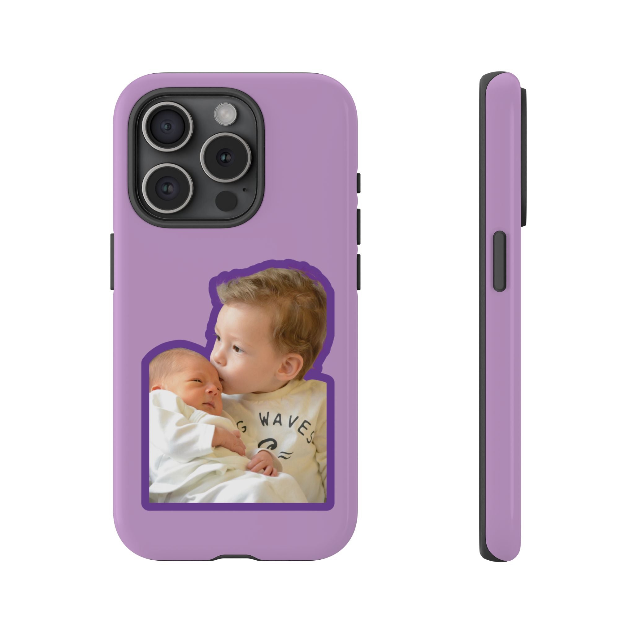 PURPLE CARTOON – Personalisierte Foto Handyhülle mit Dual-Layer-Schutz