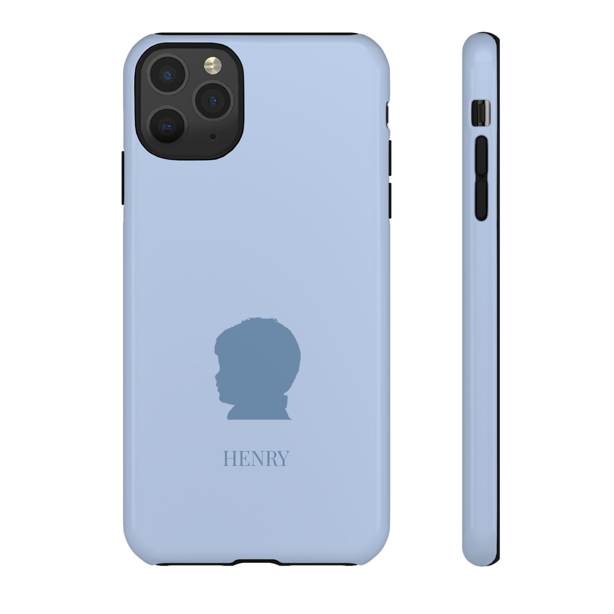 SILHOUETTE BLUE – Personalisierte Handyhülle mit Dual-Layer-Schutz