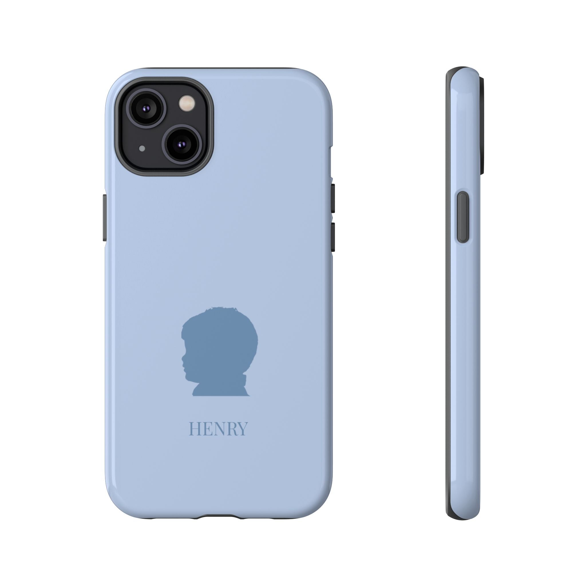 SILHOUETTE BLUE – Personalisierte Handyhülle mit Dual-Layer-Schutz