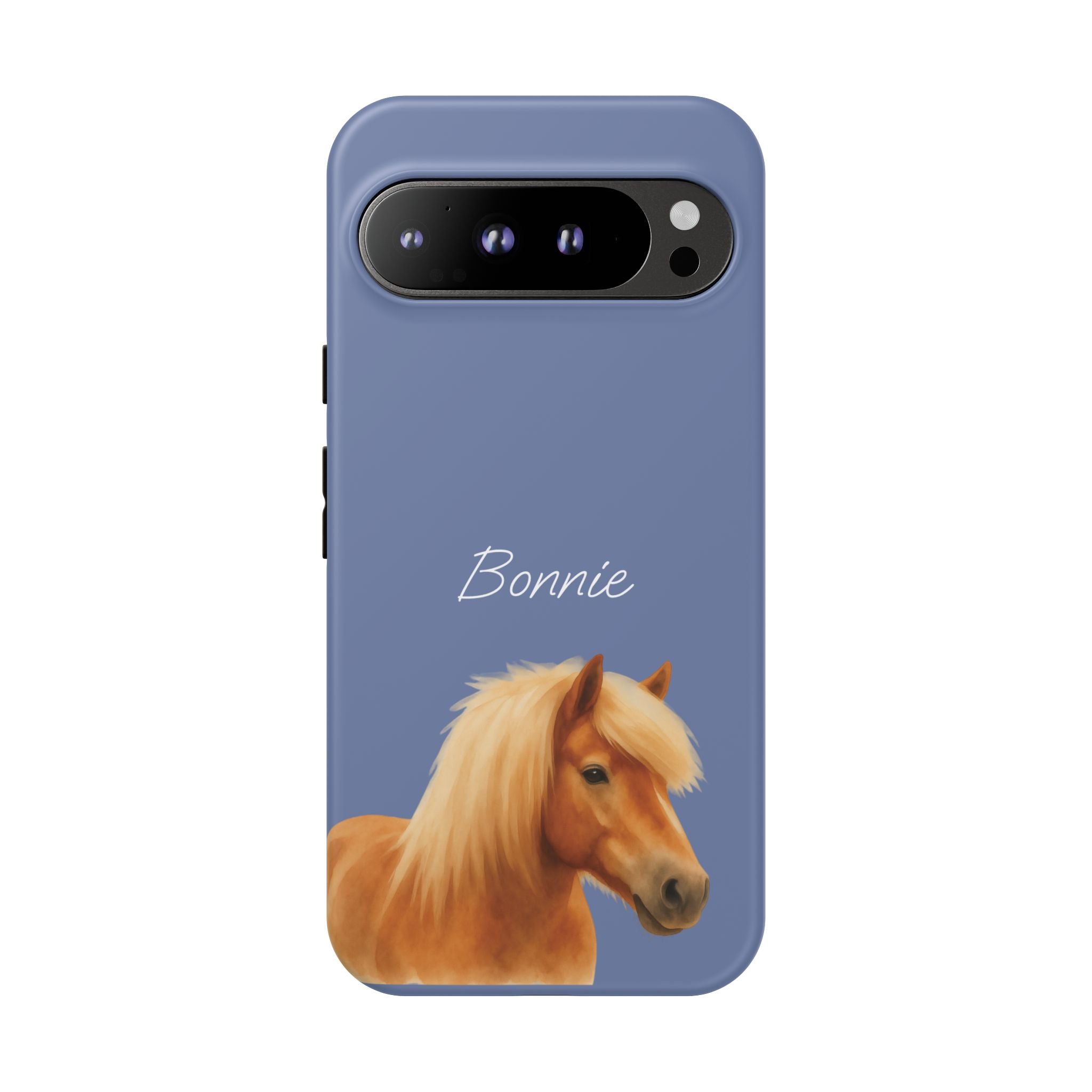 PET AQUARELL DUSTY BLUE – Personalisierte Handyhülle mit Dual-Layer-Schutz