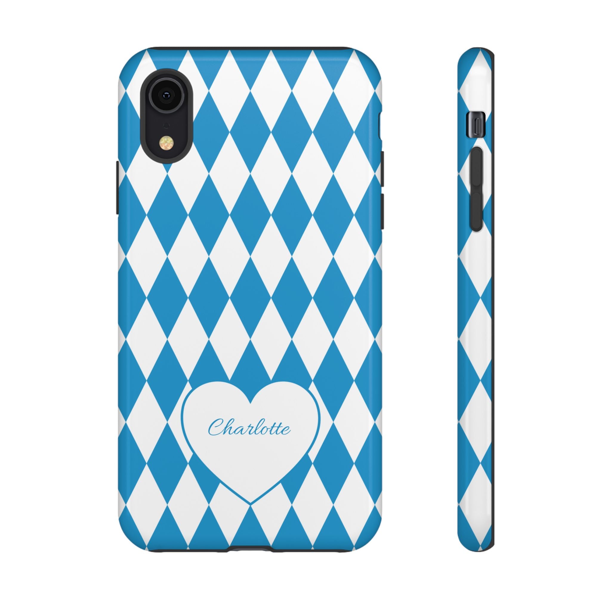 BAYERN BLAU WEISS – Personalisierte Handyhülle mit Dual-Layer-Schutz