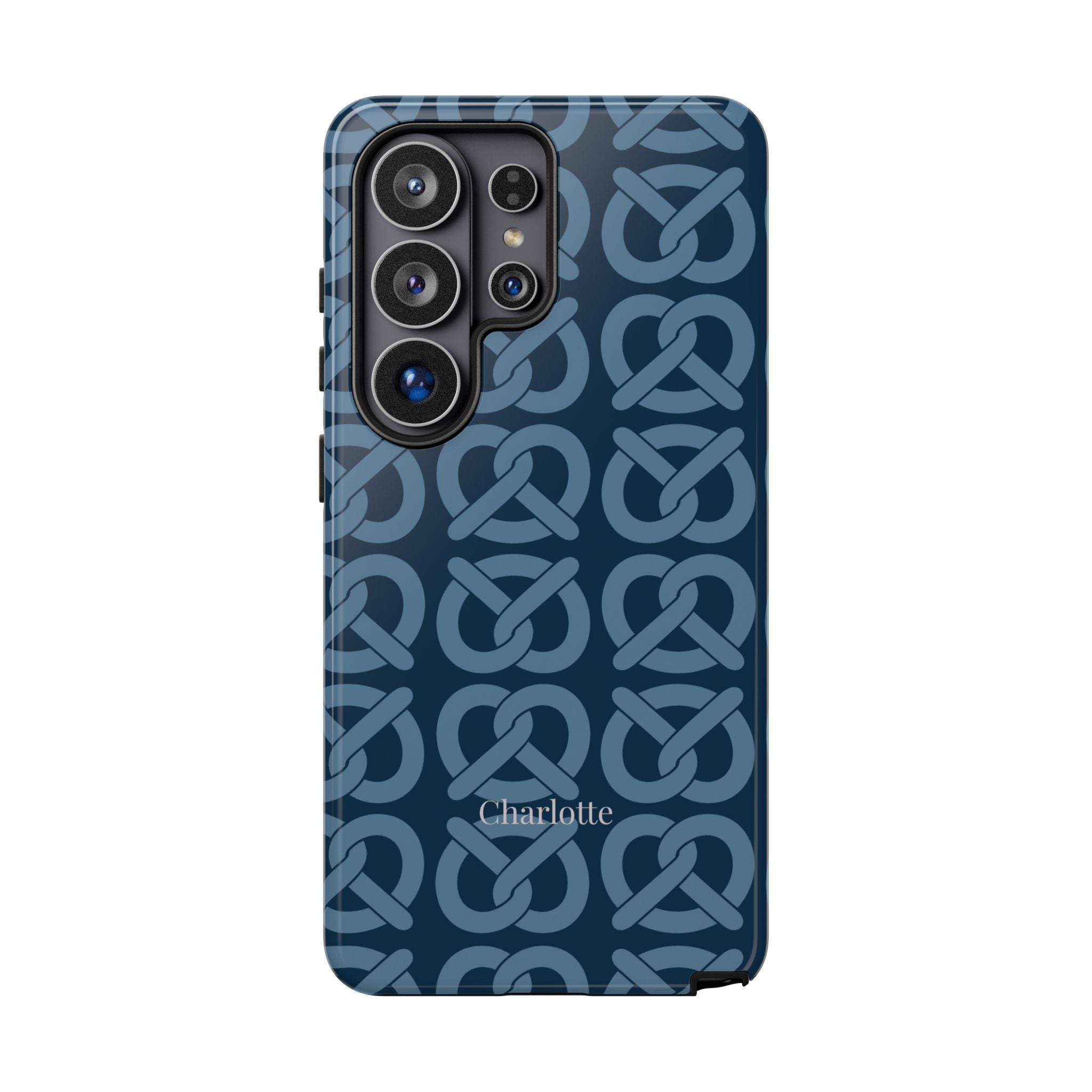 BREZN MONOGRAMM NACHTBLAU – Personalisierte Handyhülle mit Dual-Layer-Schutz