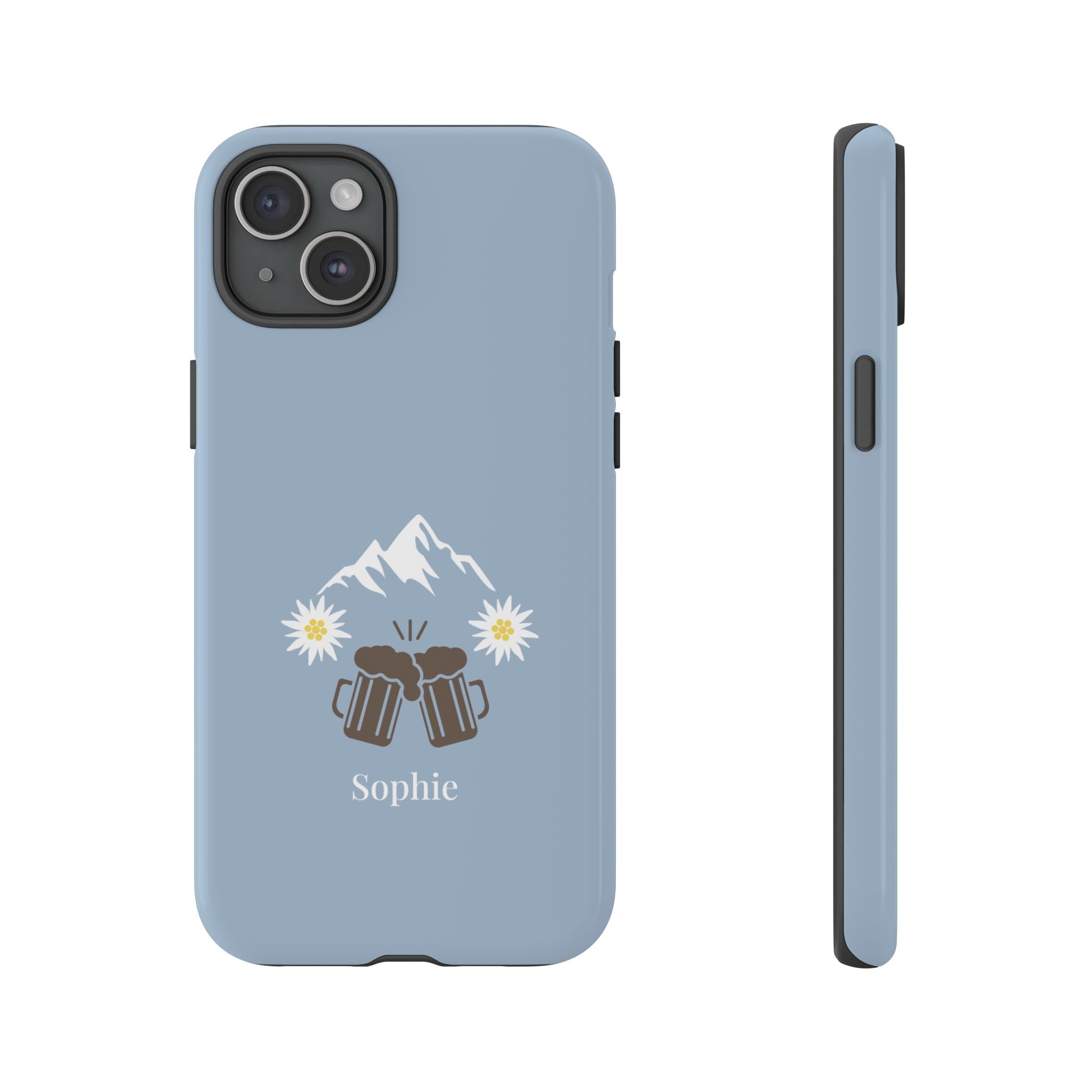 O'ZAPFT PASTELLBLAU – Personalisierte Handyhülle mit Dual-Layer-Schutz