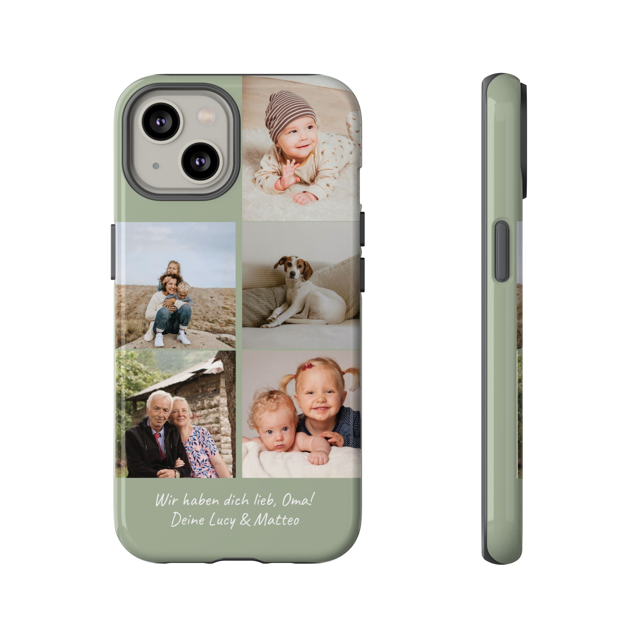 SALBEI PHOTO COLLAGE – Personalisierte Foto Handyhülle mit Dual-Layer-Schutz