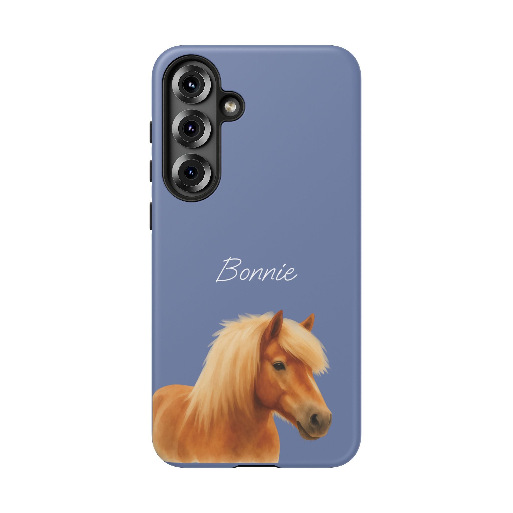PET AQUARELL DUSTY BLUE – Personalisierte Handyhülle mit Dual-Layer-Schutz