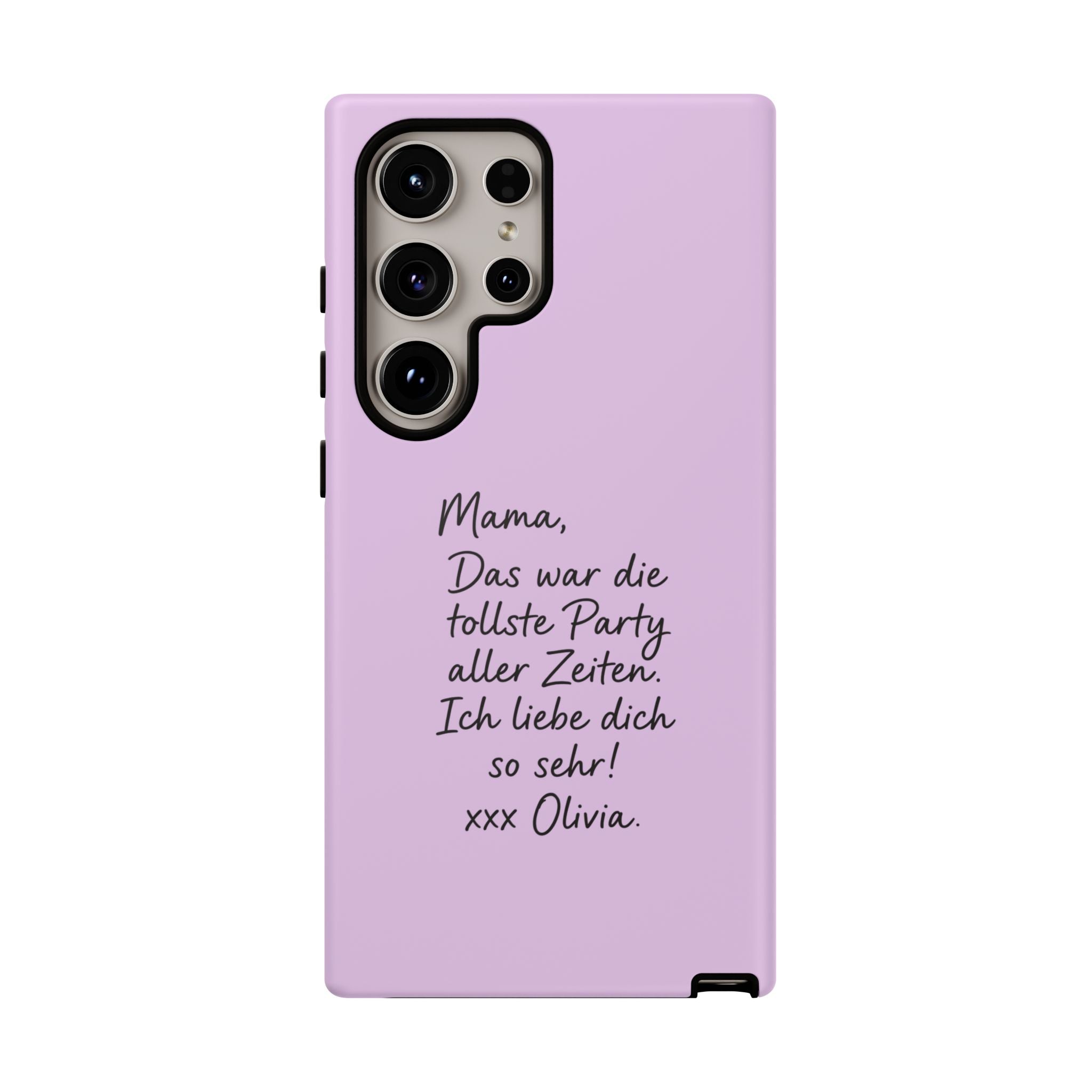 LAVENDEL mit handgeschriebener Notiz – Personalisierte Handyhülle mit Dual-Layer-Schutz