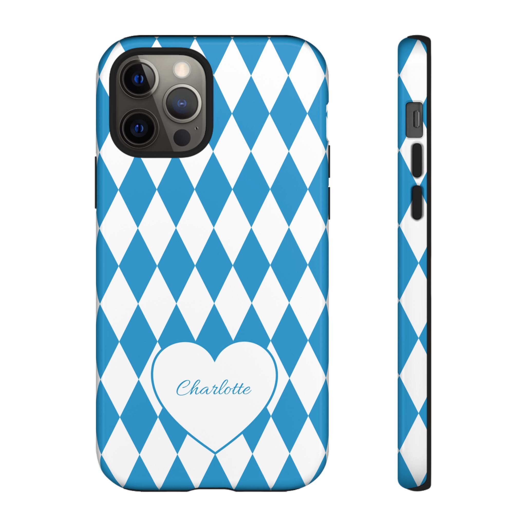 BAYERN BLAU WEISS – Personalisierte Handyhülle mit Dual-Layer-Schutz