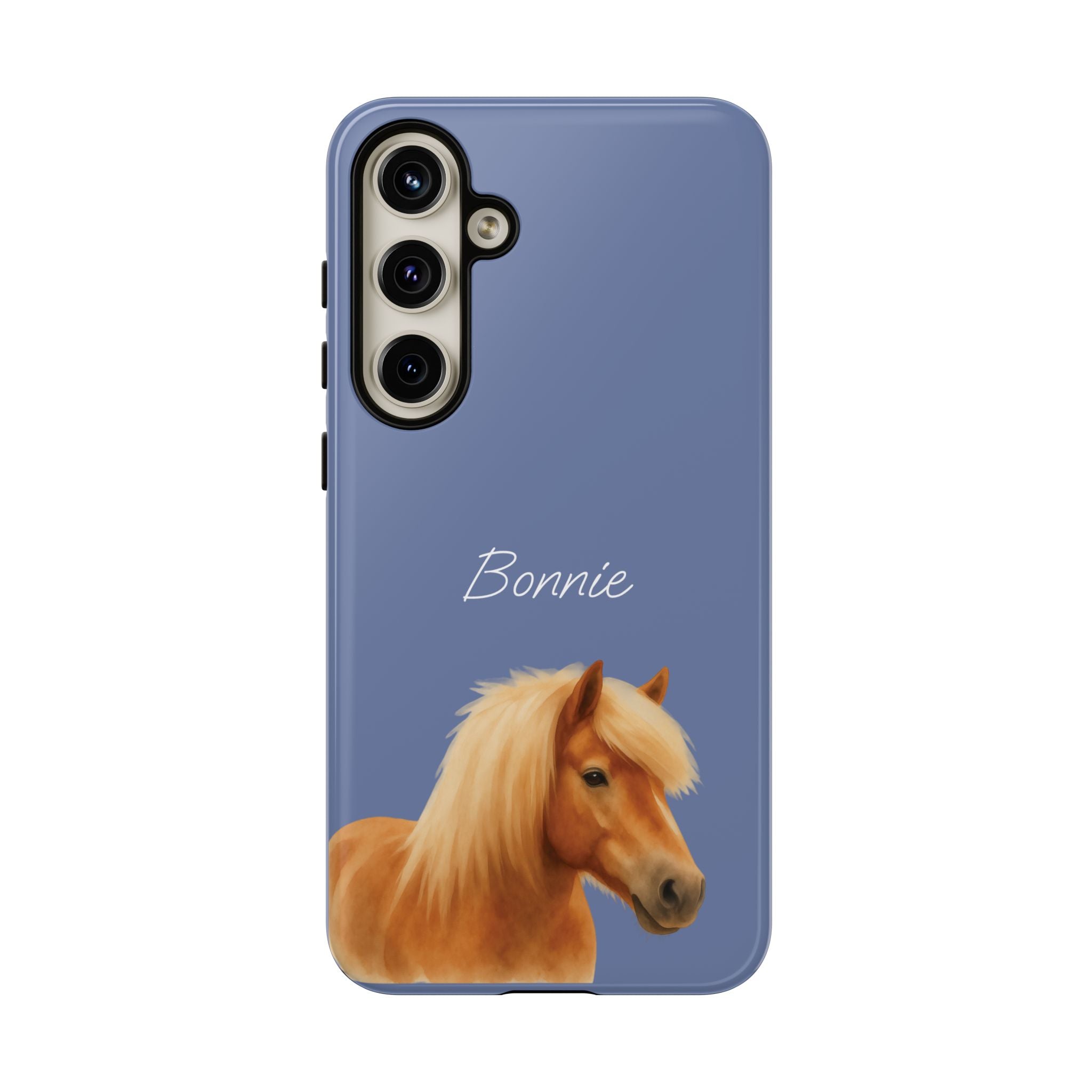 PET AQUARELL DUSTY BLUE – Personalisierte Handyhülle mit Dual-Layer-Schutz