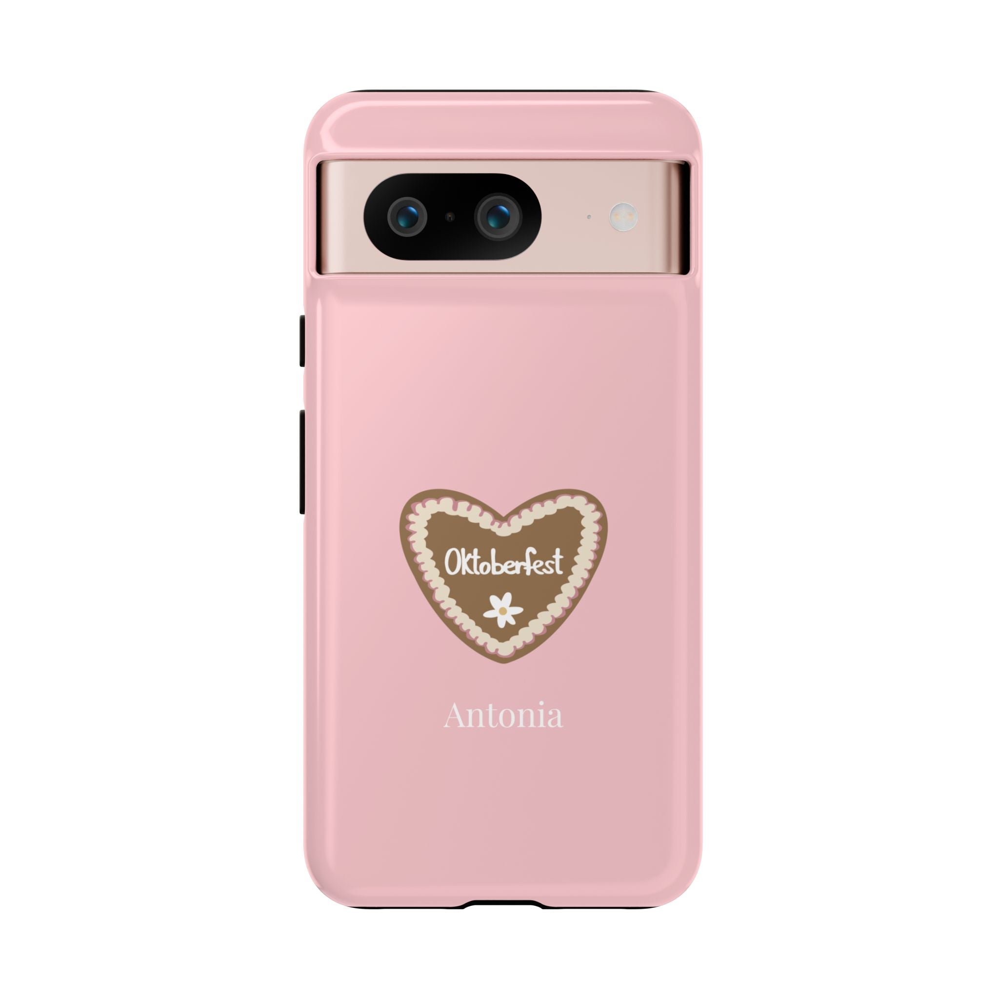OKTOBERFEST HERZ ROSE – Personalisierte Handyhülle mit Dual-Layer-Schutz
