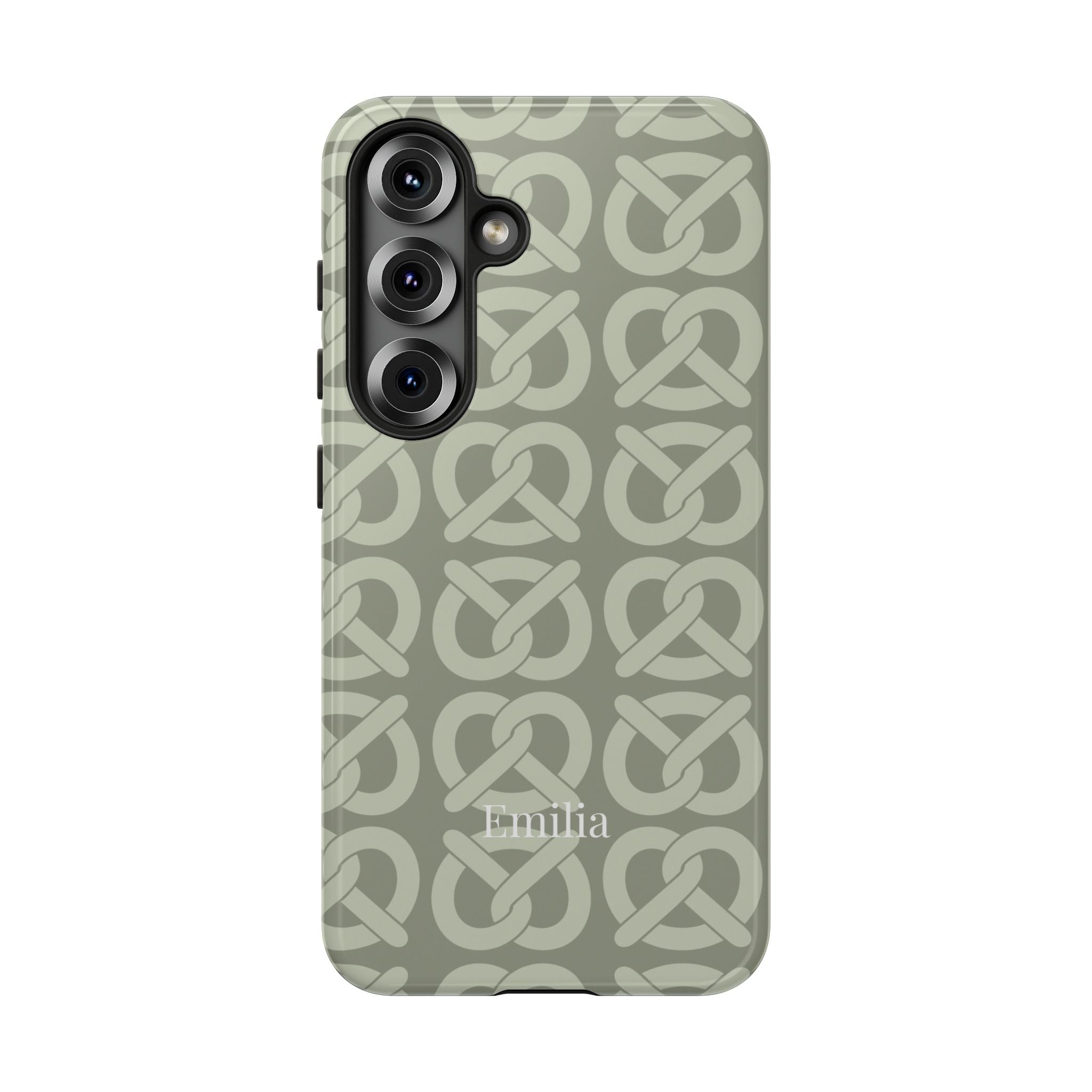BREZN MONOGRAMM SALBEI – Personalisierte Handyhülle mit Dual-Layer-Schutz