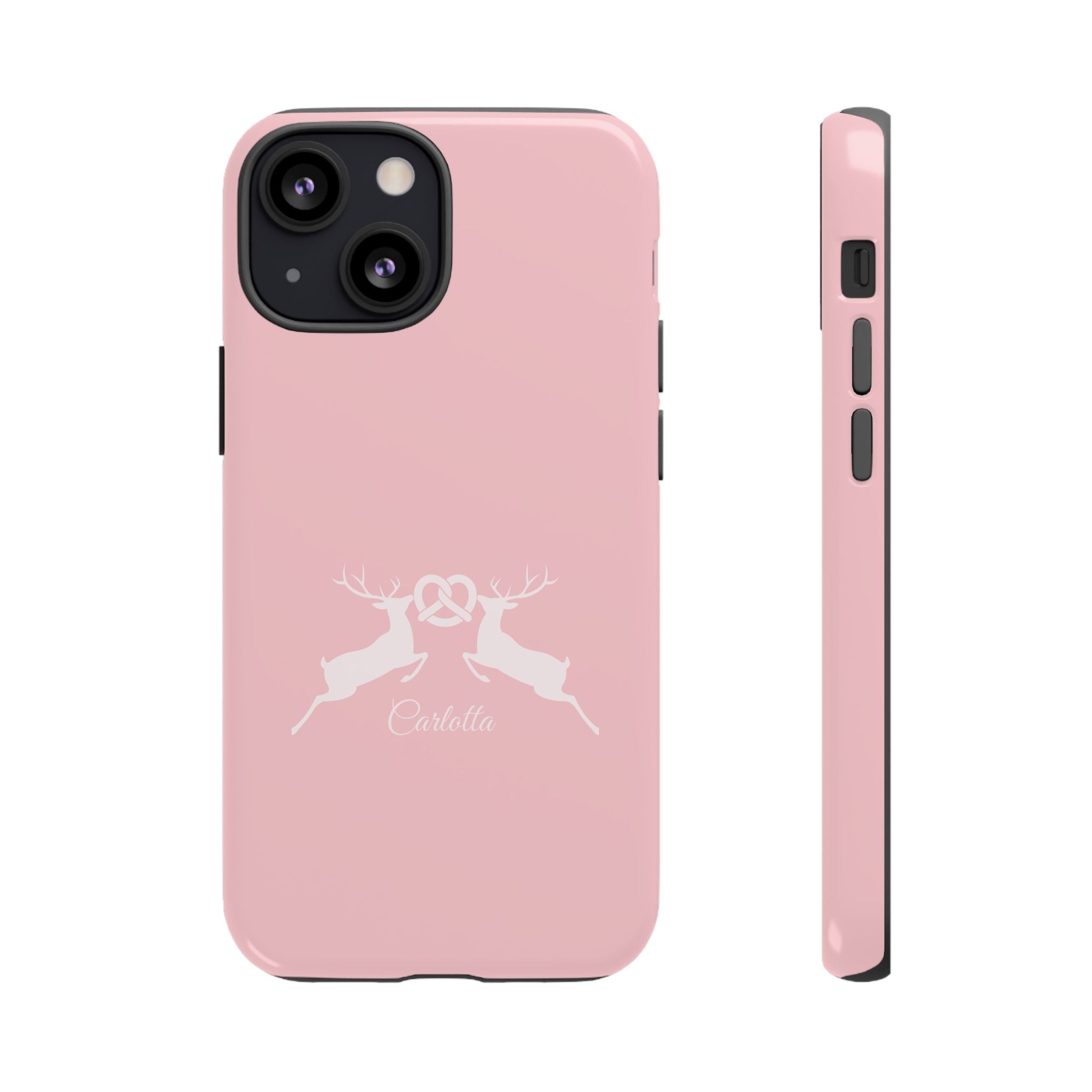 HIRSCH ROSE – Personalisierte Handyhülle mit Dual-Layer-Schutz