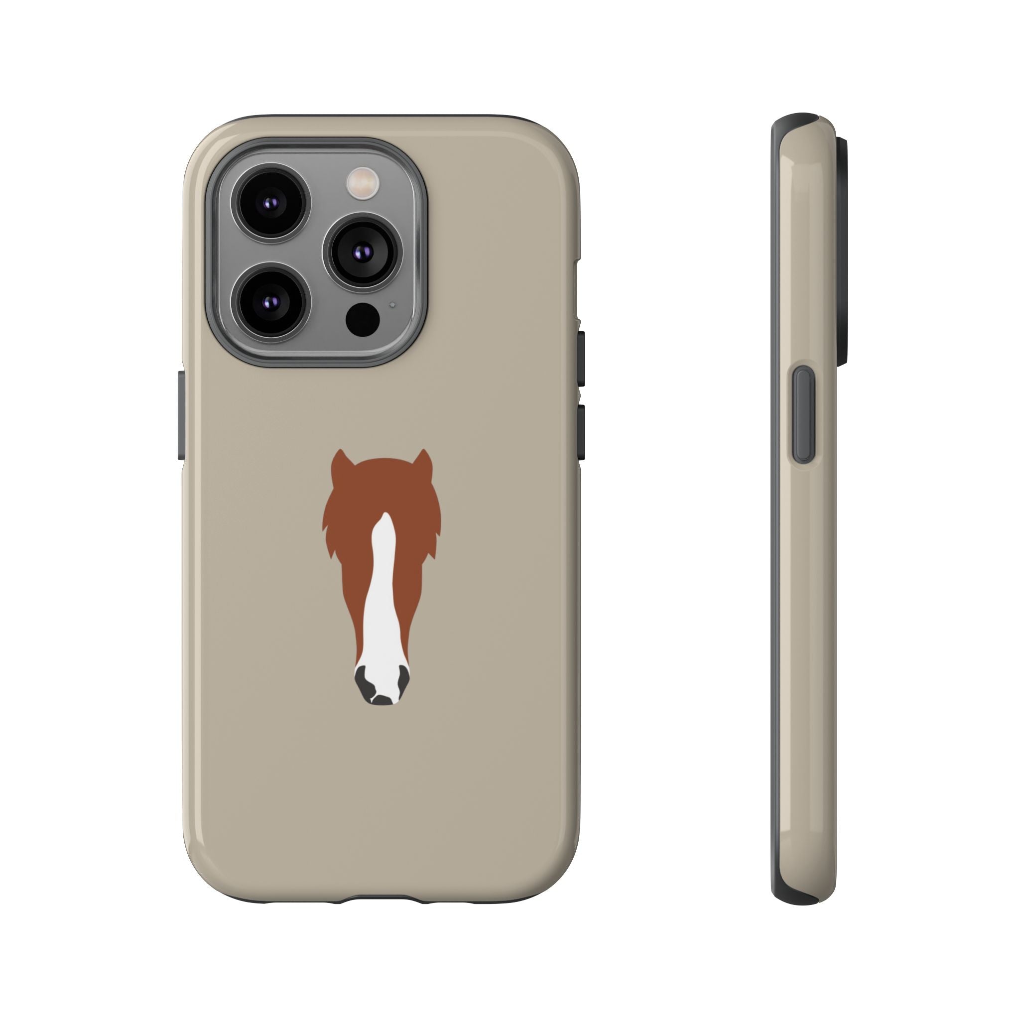 UNIQUE ANIMAL ART EDITION BEIGE – Personalisierte Handyhülle mit Dual-Layer-Schutz
