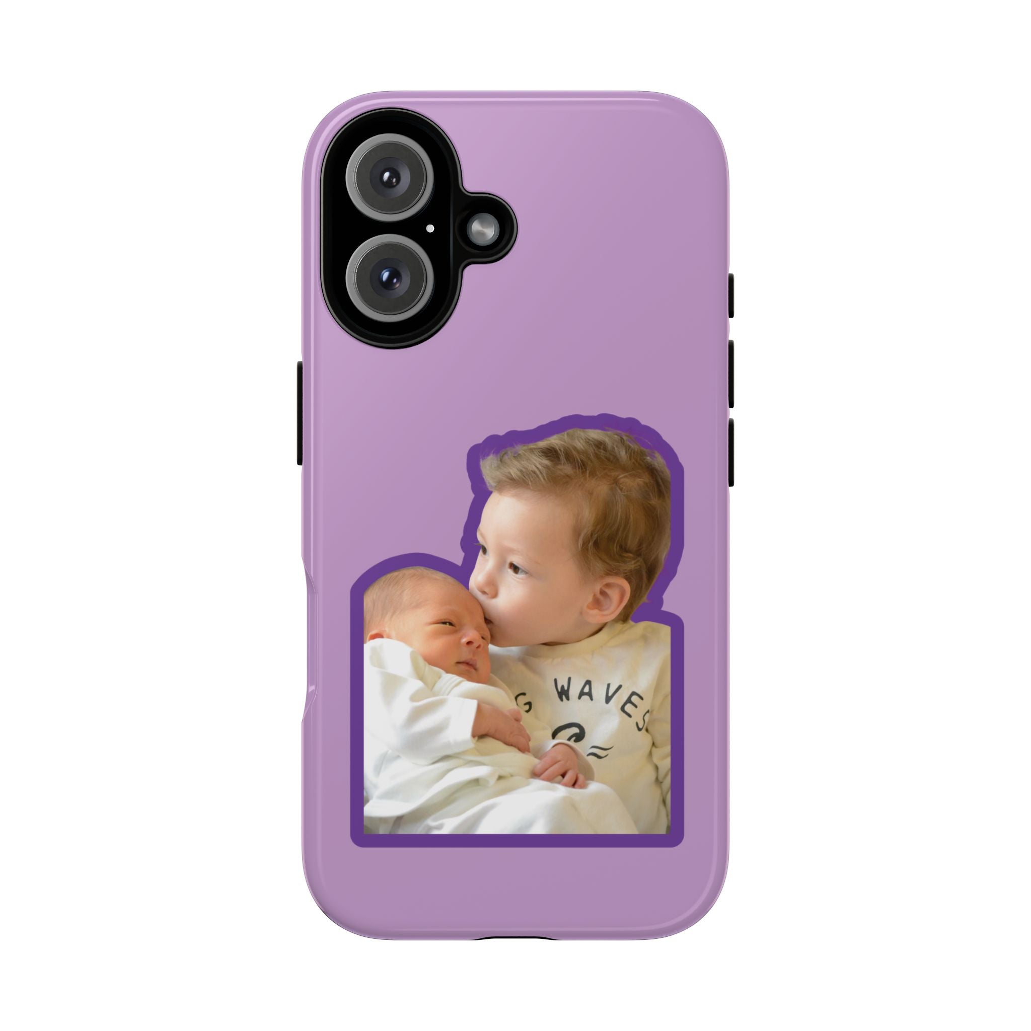 PURPLE CARTOON – Personalisierte Foto Handyhülle mit Dual-Layer-Schutz