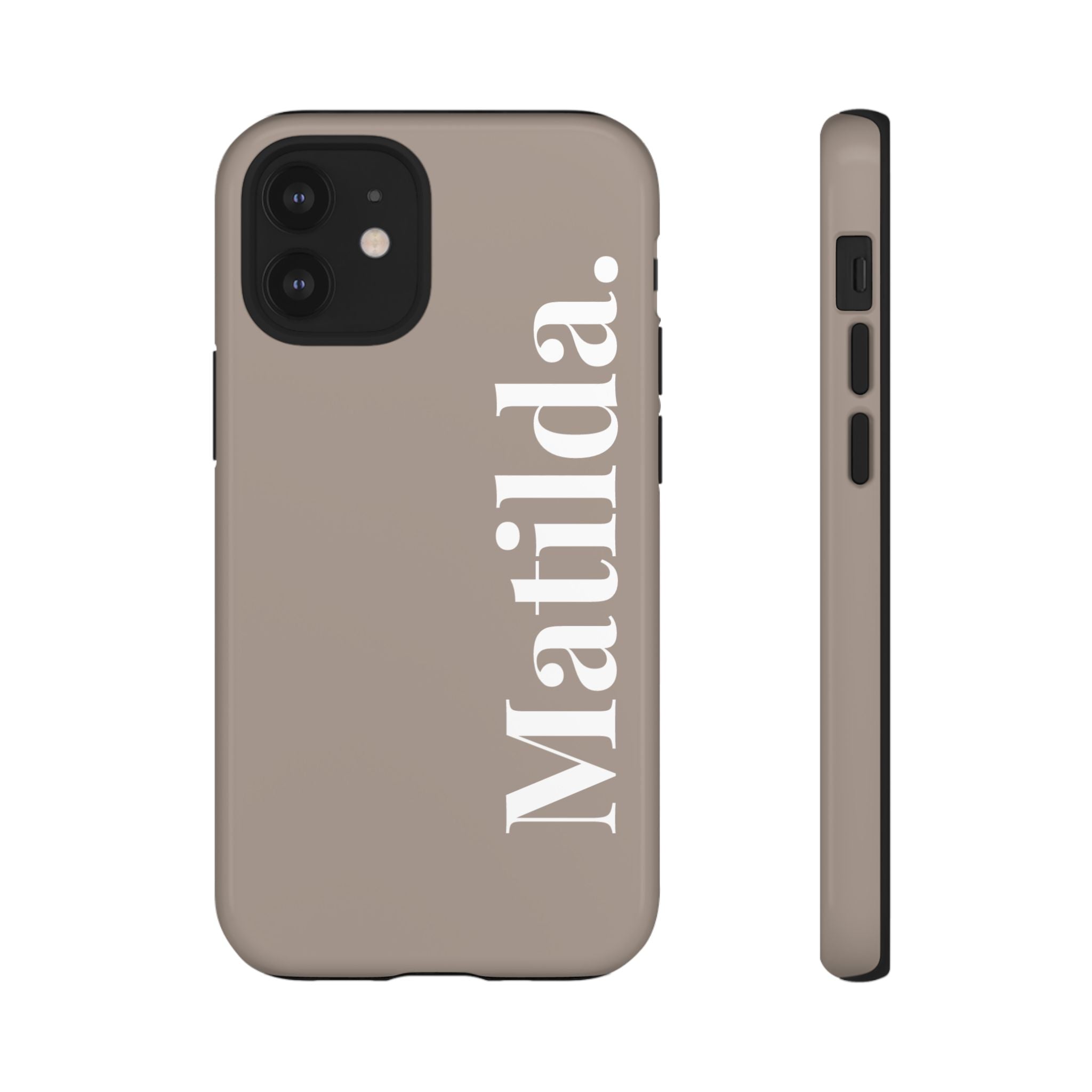 MOCCA BOLD NAME – Personalisierte Handyhülle mit Dual-Layer-Schutz