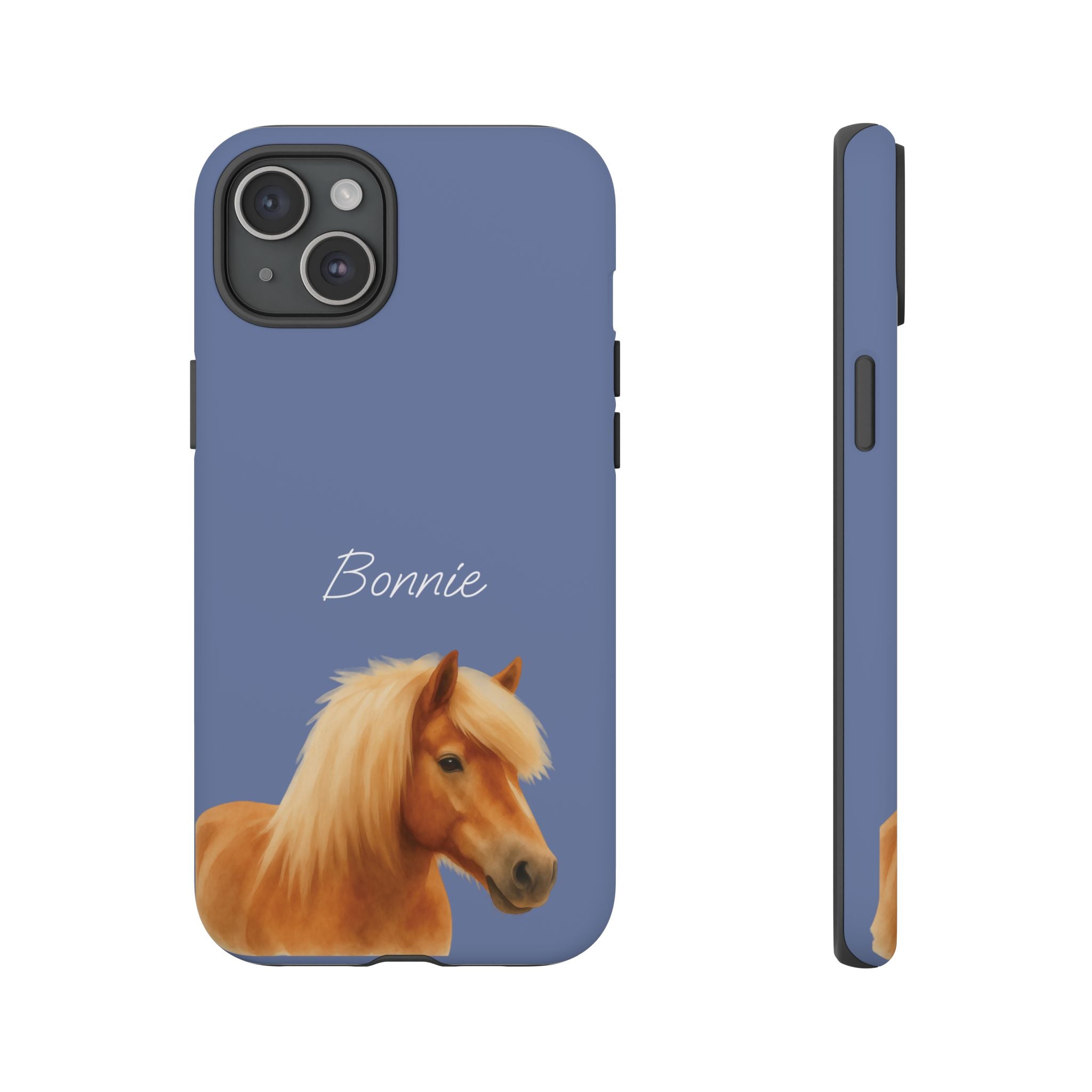 PET AQUARELL DUSTY BLUE – Personalisierte Handyhülle mit Dual-Layer-Schutz
