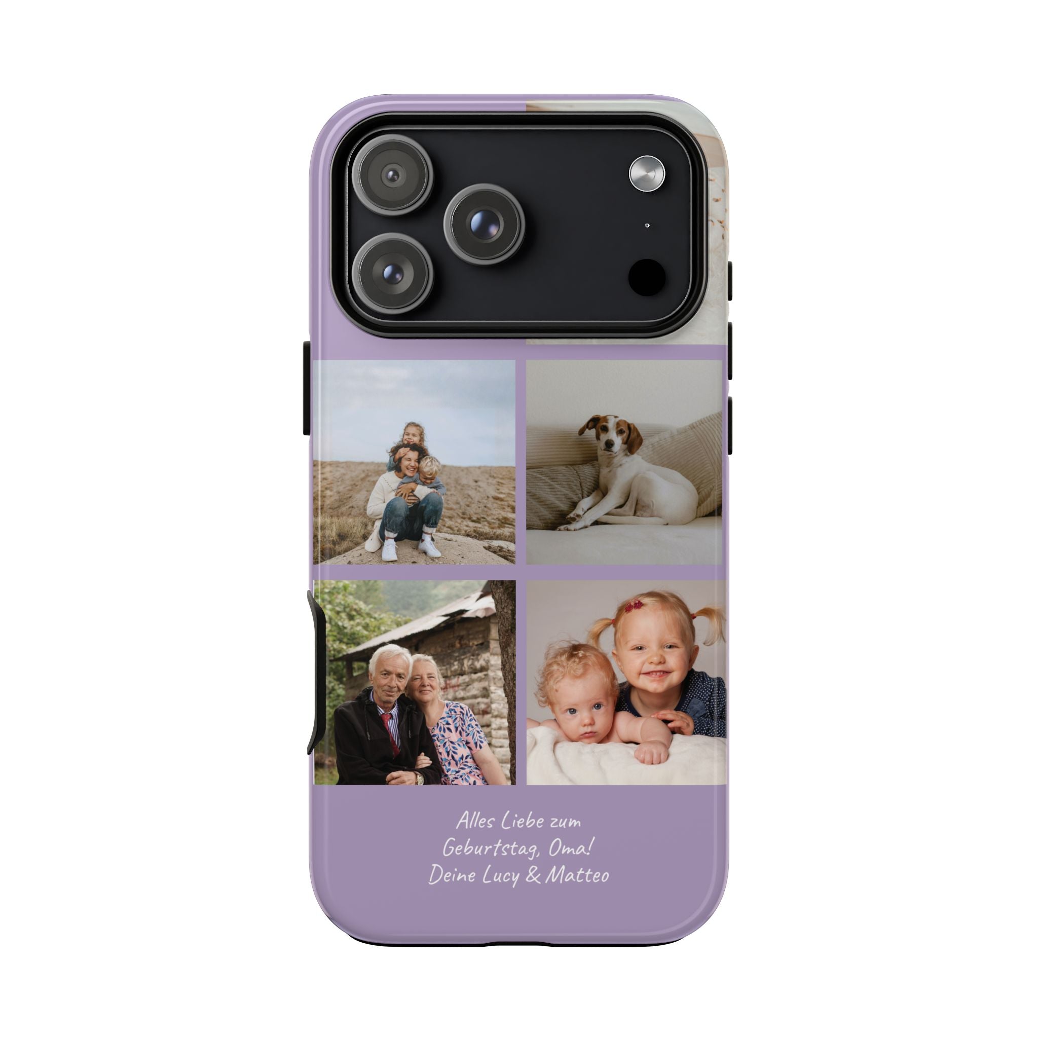 LAVENDEL COLLAGE – Personalisierte Foto Handyhülle mit Dual-Layer-Schutz